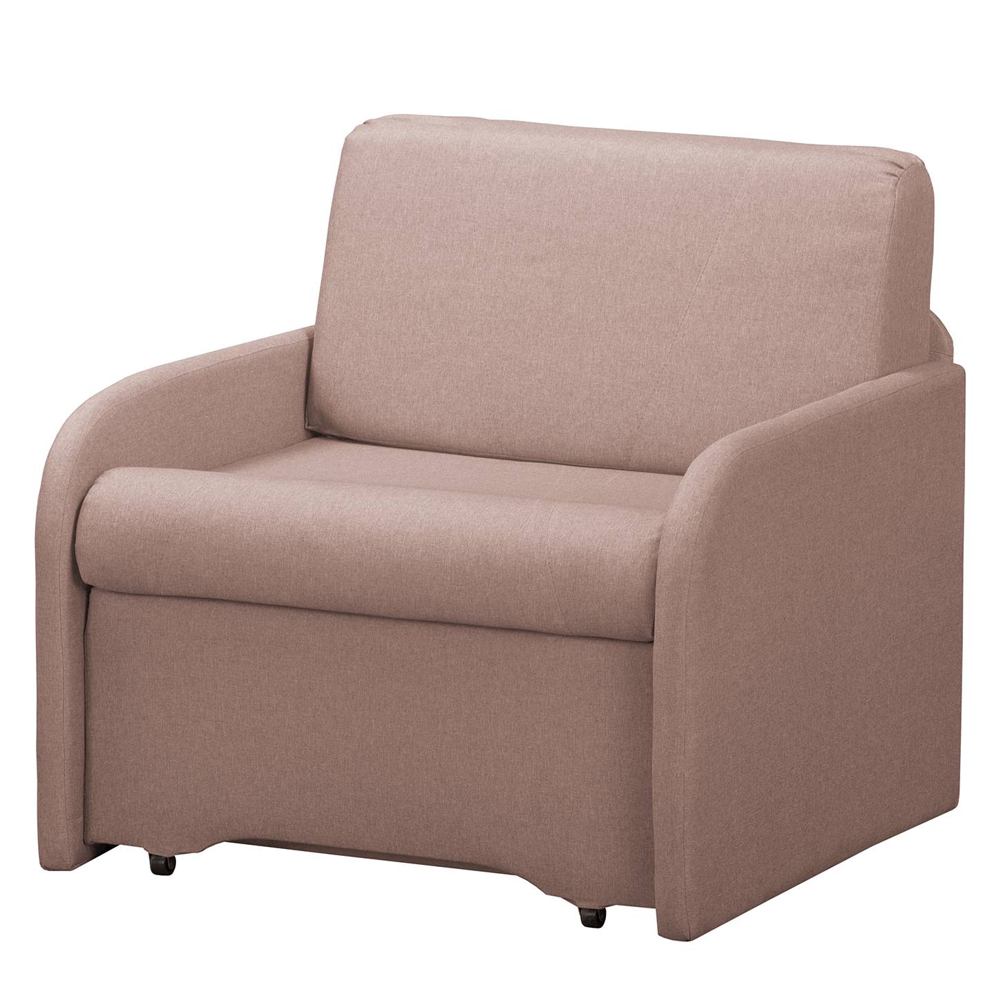 home24 Fredriks Schlafsessel Disley II Mauve 100% Polyester mit Schlaffunktion/Bettkasten 90x84x84 cm (BxHxT)