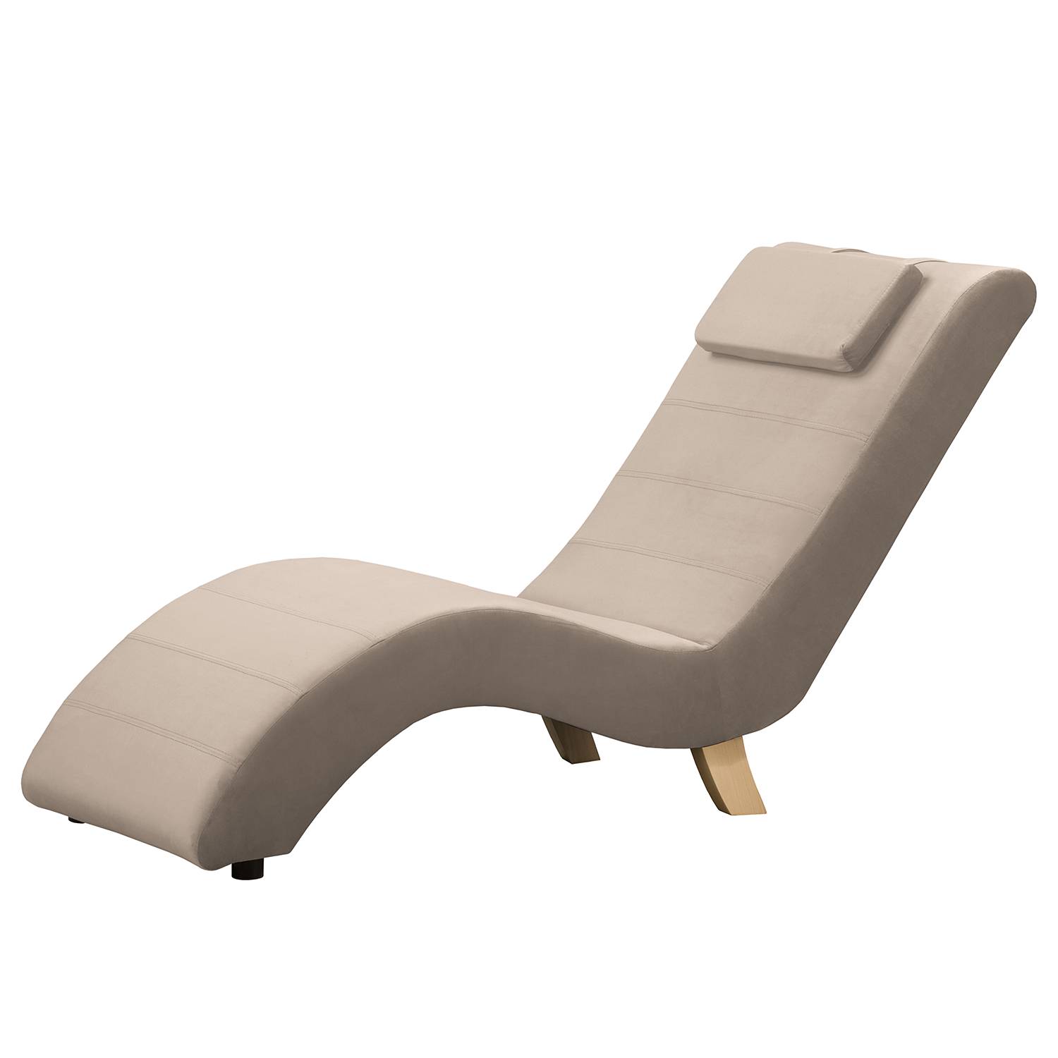 home24 Jack & Alice Relaxliege Sandon III Cappuccino 100% Polyester 61x87x86 cm (BxHxT)