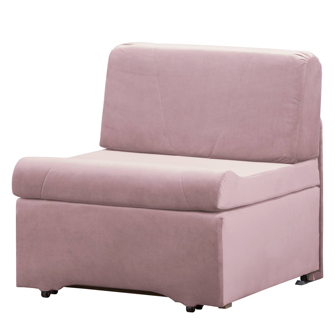 home24 Fredriks Schlafsessel Disley III Lavendel 100% Polyester mit Schlaffunktion/Bettkasten 86x84x84 cm (BxHxT)