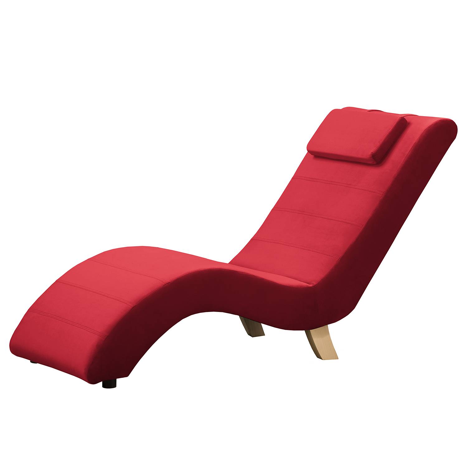 home24 Jack & Alice Relaxliege Sandon III Weinrot 100% Polyester 61x87x86 cm (BxHxT)
