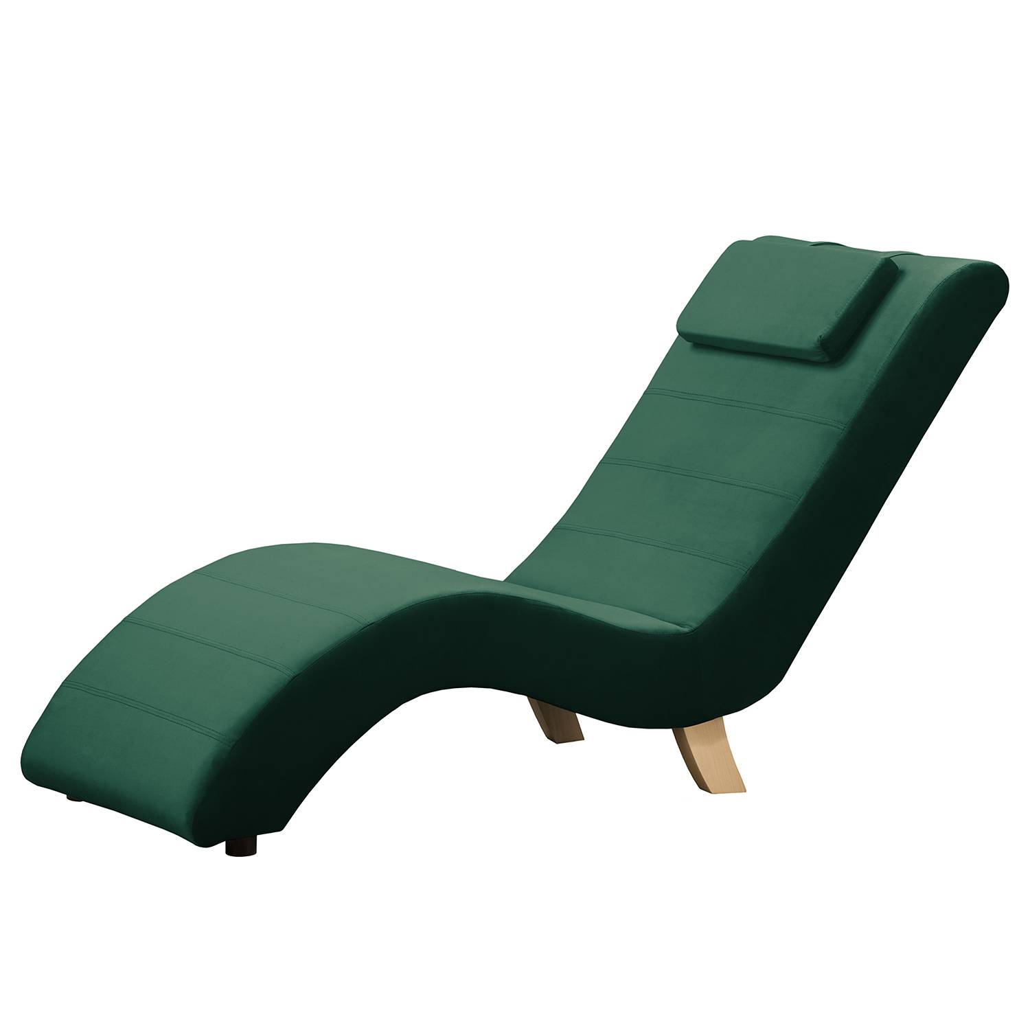 home24 Jack & Alice Relaxliege Sandon III Dunkelgrün 100% Polyester 61x87x86 cm (BxHxT)