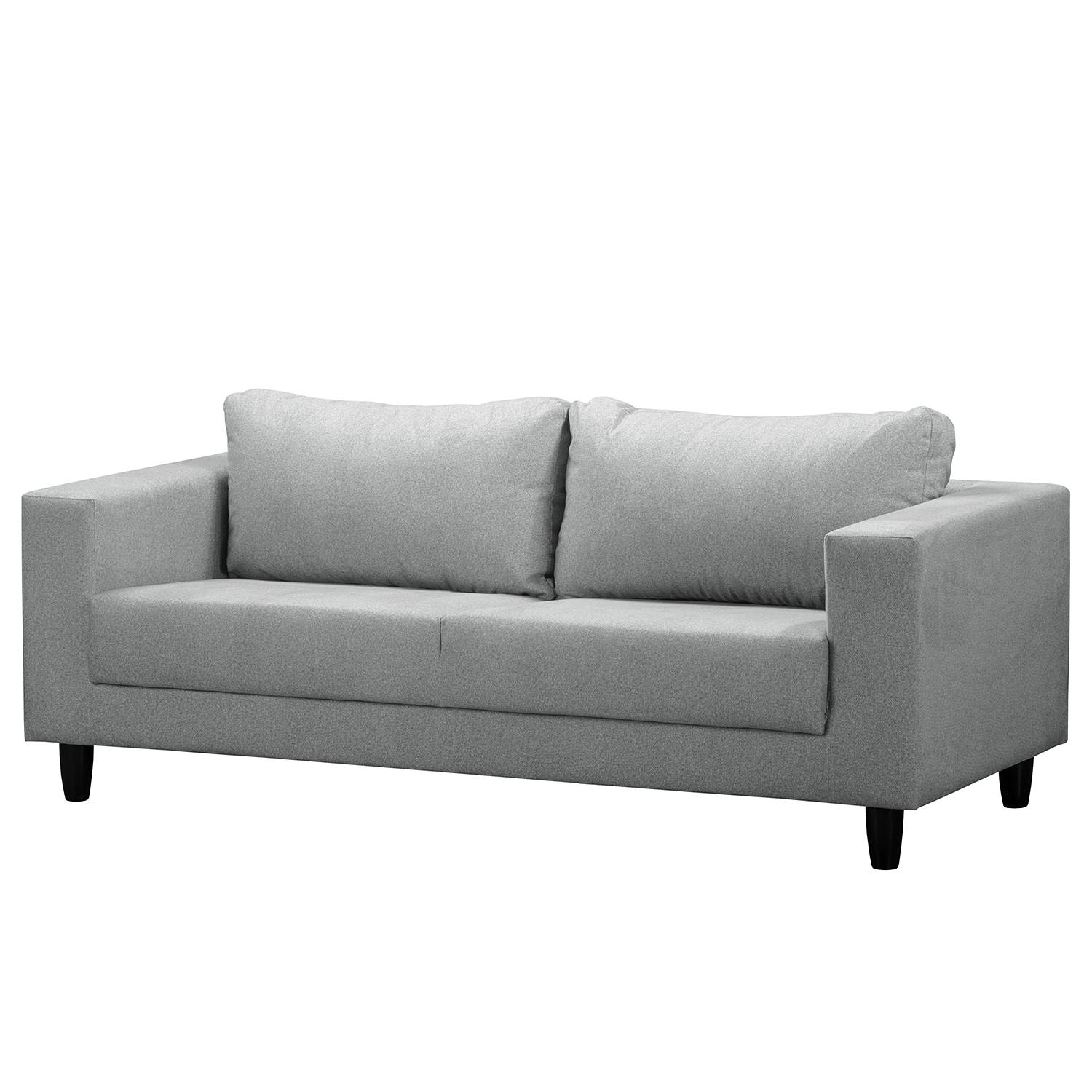 home24 Mørteens Sofa Bexwell II 3-Sitzer Hellgrau 100% Polyester 180x80x75 cm (BxHxT) Skandi