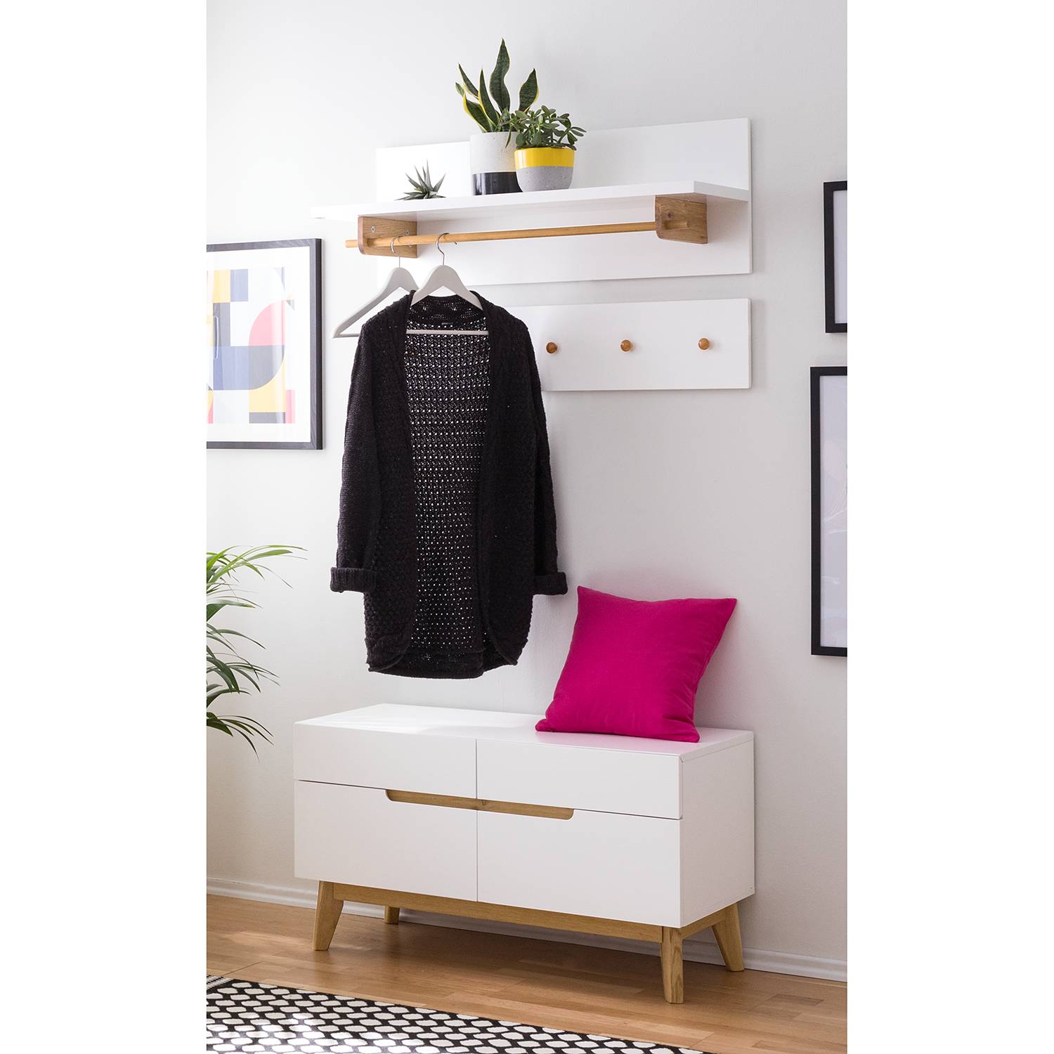 home24 Garderobenset Tenabo I (3-teilig)