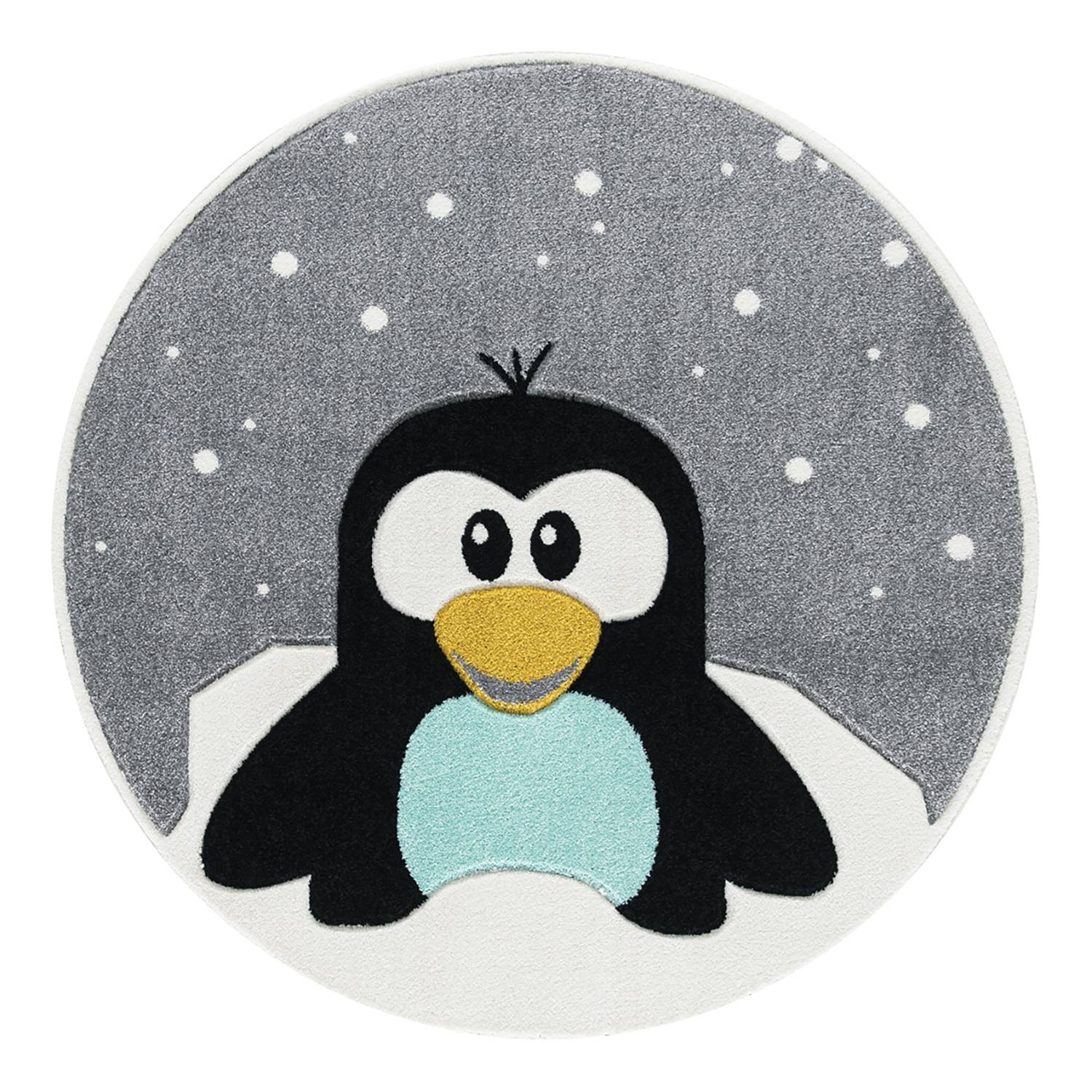 Image of Tapis enfant rond Pingouin Elliot 000000001000197996
