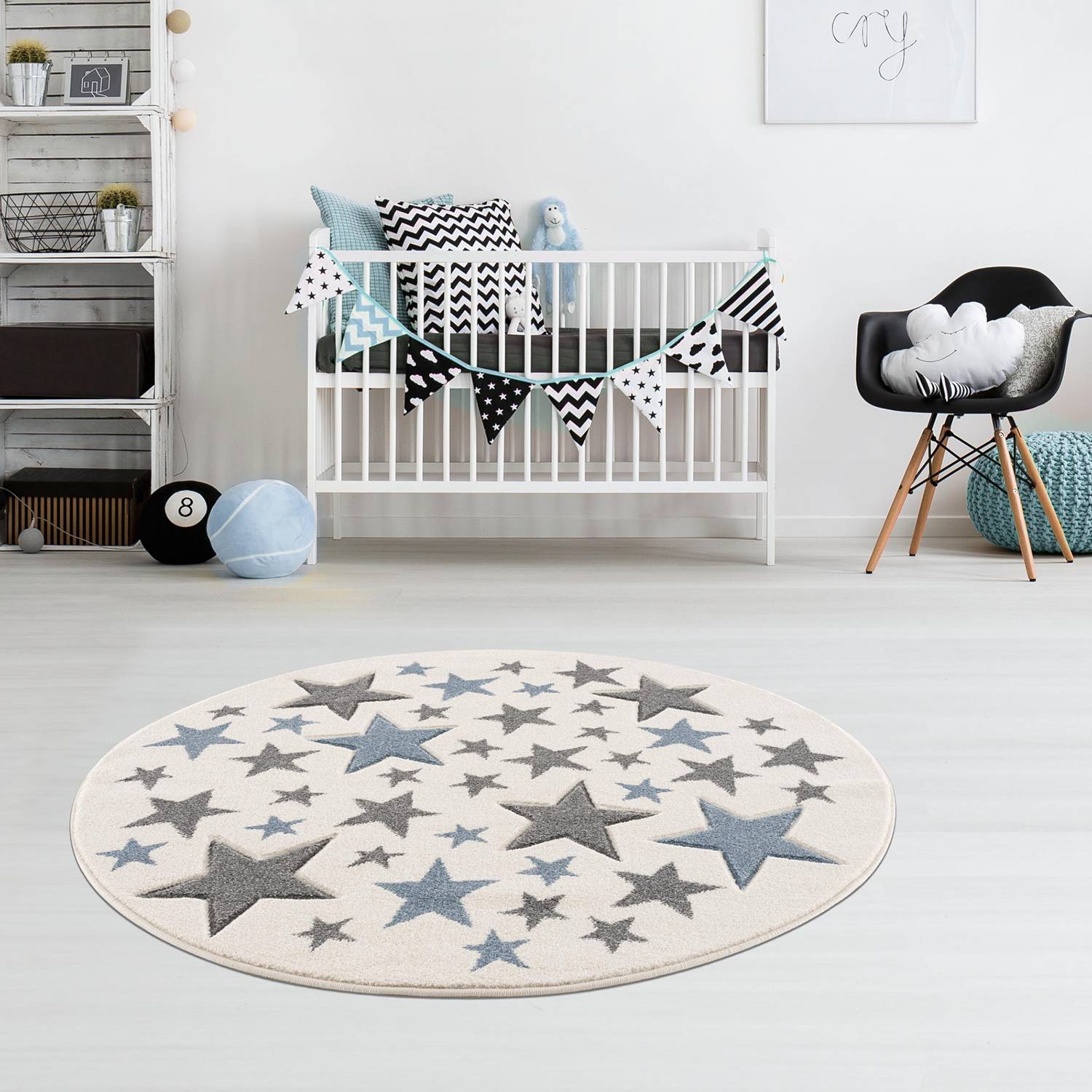 Image of Tapis enfant rond Stella 000000001000198092