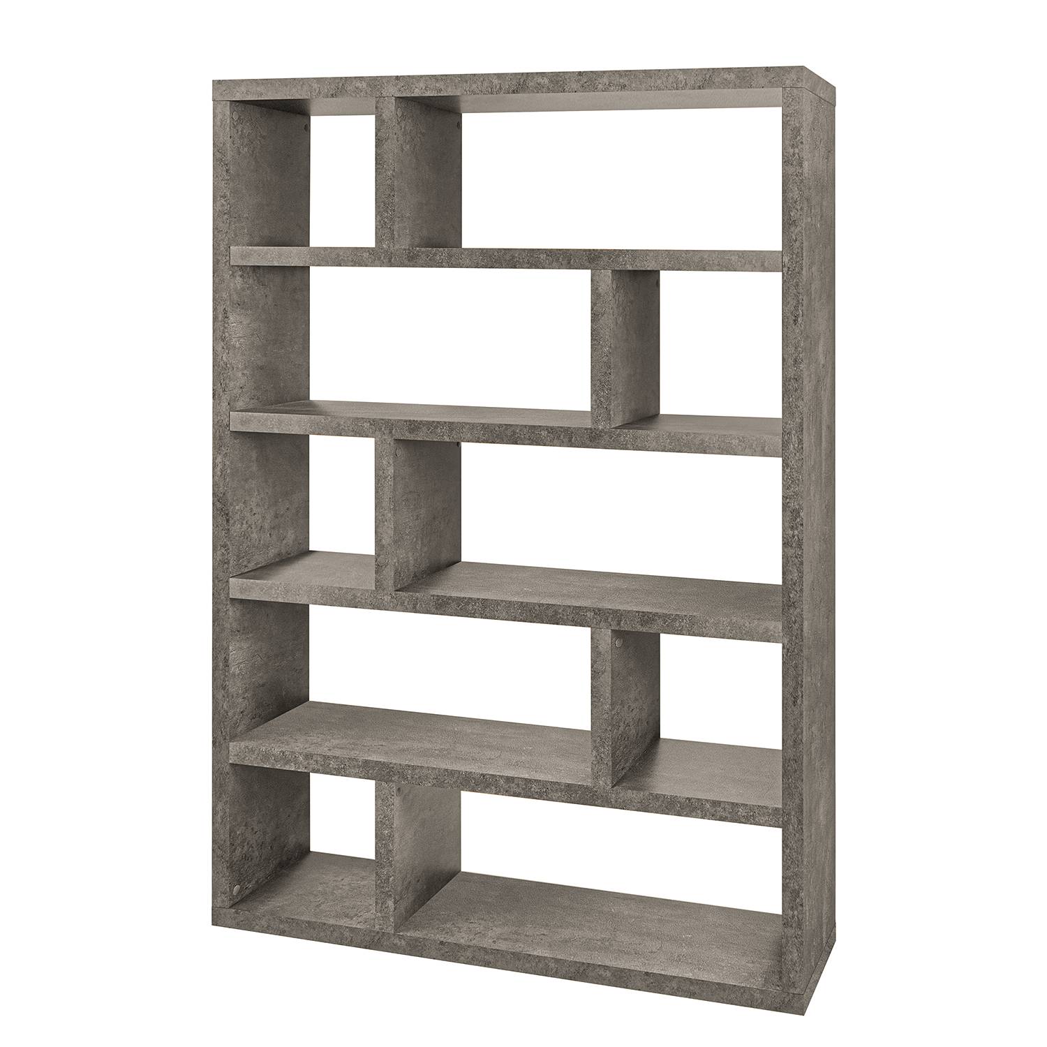 home24 Temahome Regal Dublin Wabenplatte Beton Dekor 120x173x29 cm (BxHxT)
