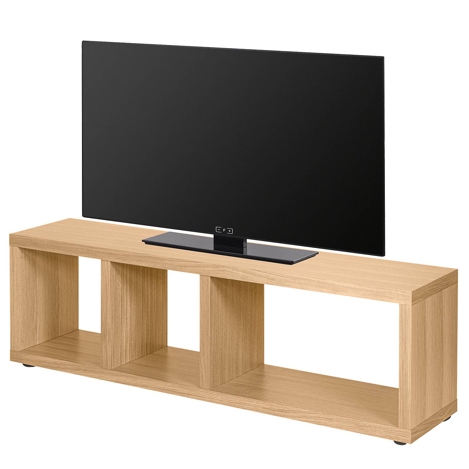 home24 temahome TV-Lowboard Berlin Eiche Spanplatte 150x45x34 cm (BxHxT) Modern
