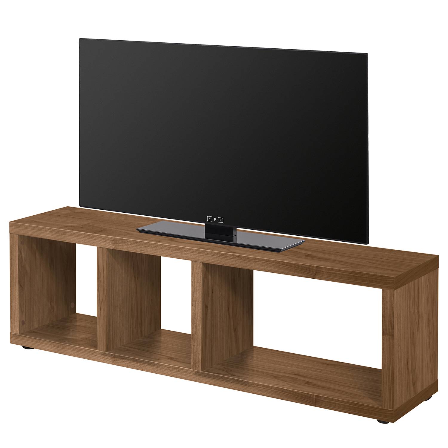 home24 temahome TV-Lowboard Berlin Walnuss Spanplatte 150x45x34 cm (BxHxT) Modern