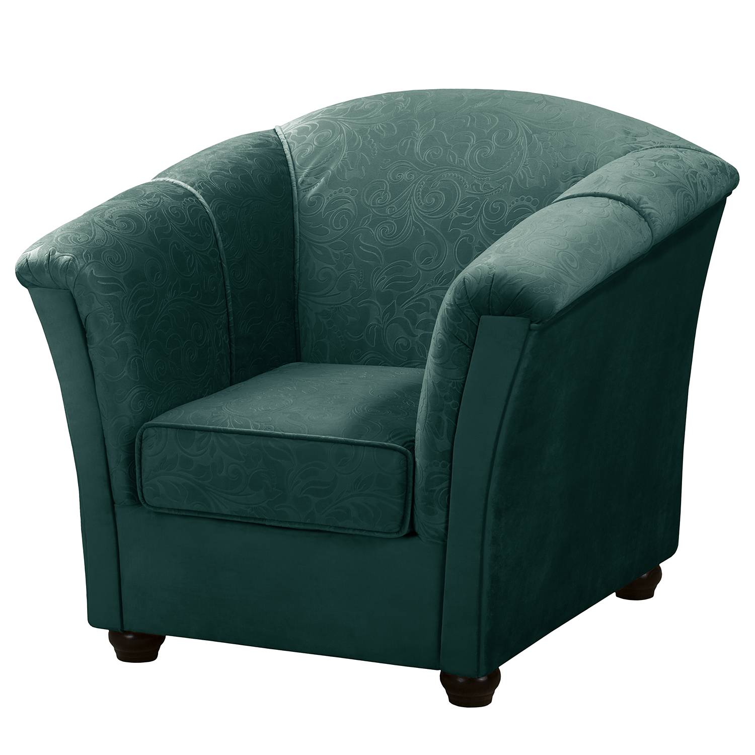 home24 Fredriks Sessel Aviston Petrol Webstoff 96x95x95 cm (BxHxT)