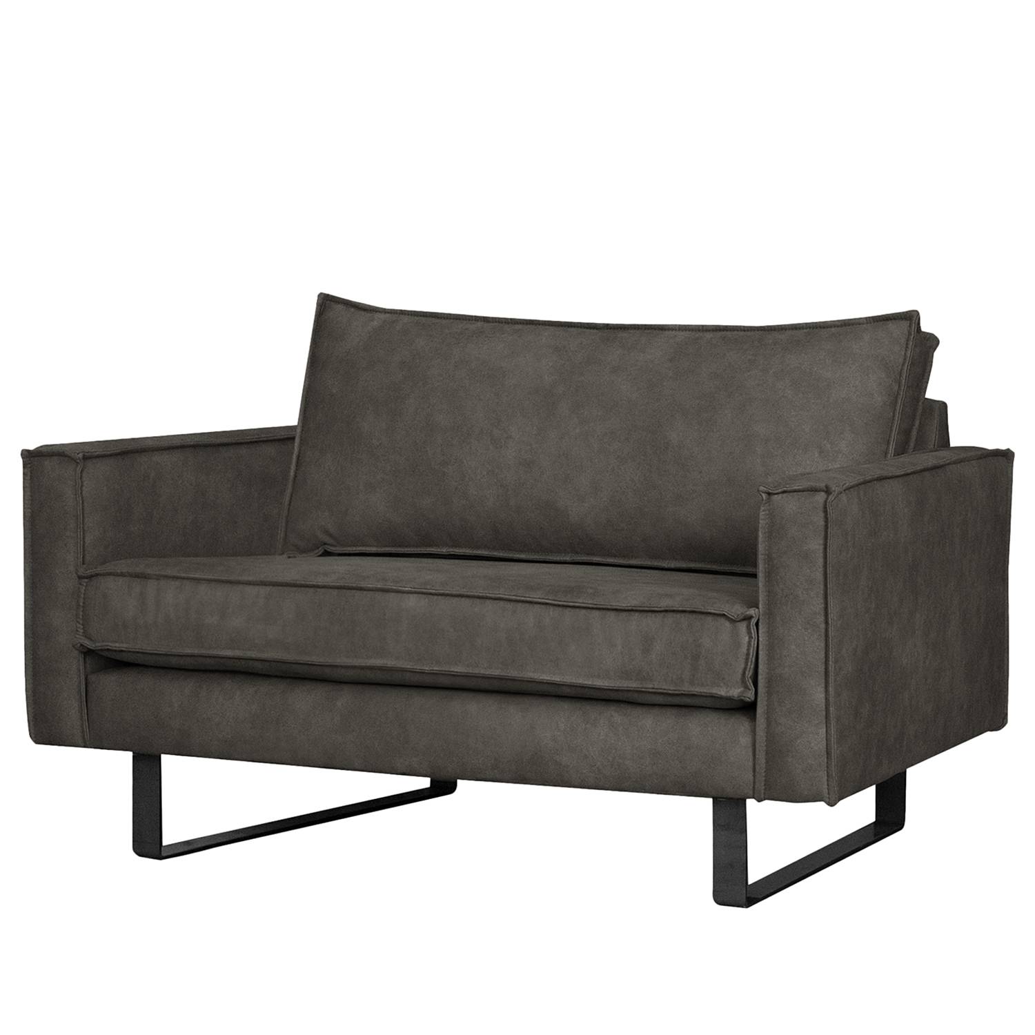home24 ars manufacti Sessel Liel I Braungrau Microfaser 100x84x94 cm (BxHxT)