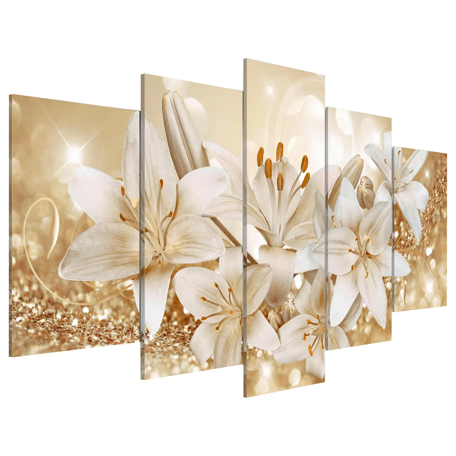 Acrylglasbild Golden Bouquet