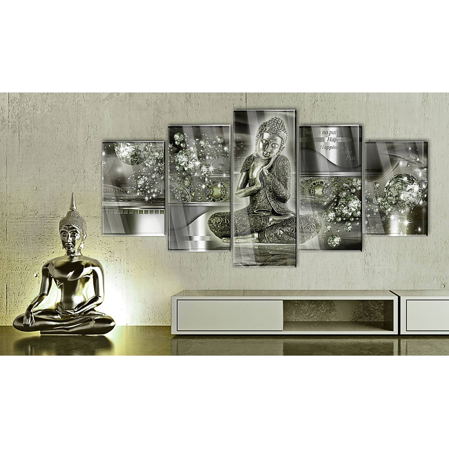 Home24 Acrylglas-afbeelding Emerald Buddha, Artgeist