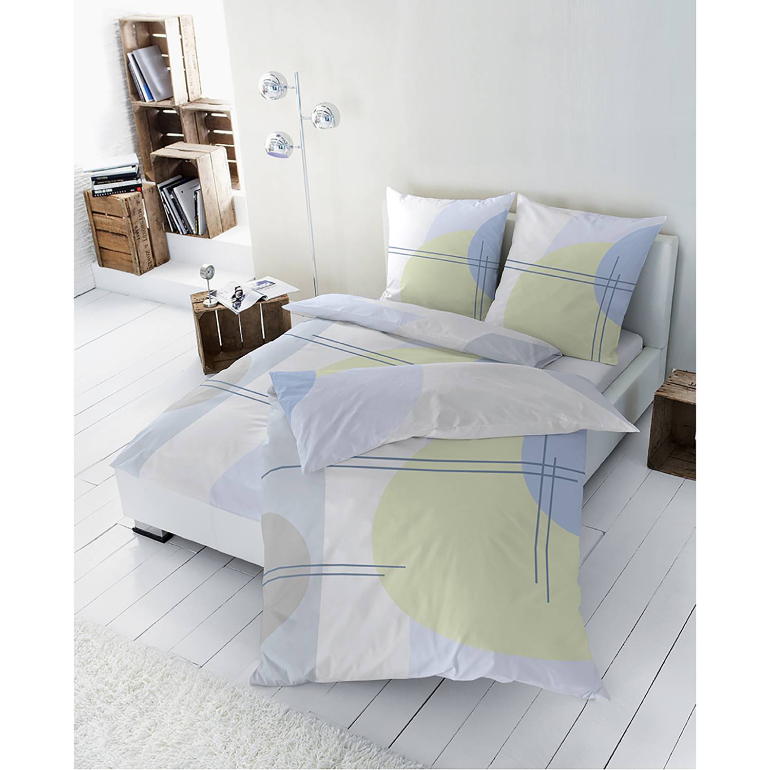 Image of Parure de lit en percale Ensley 000000001000204157