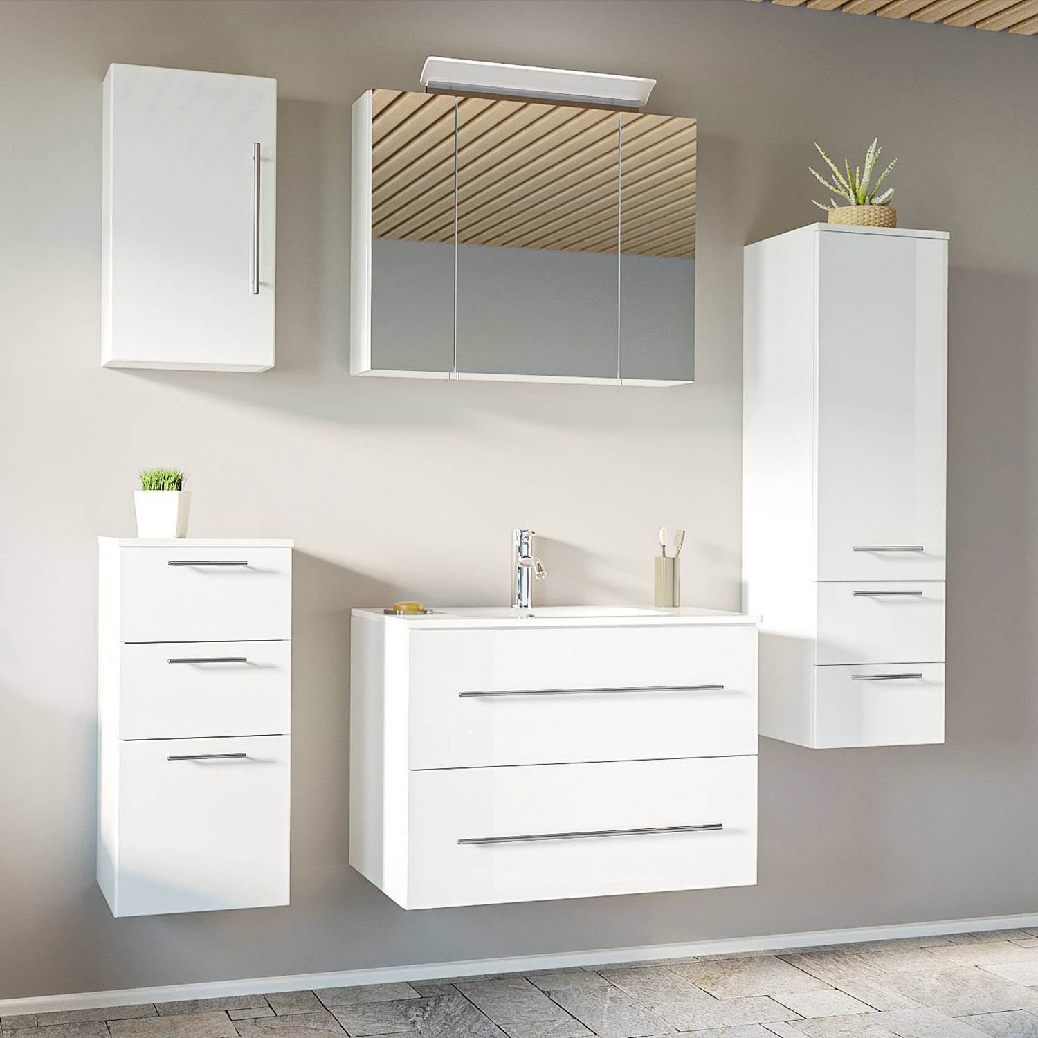 home24 Badezimmerset Homeline II (5-teilig)