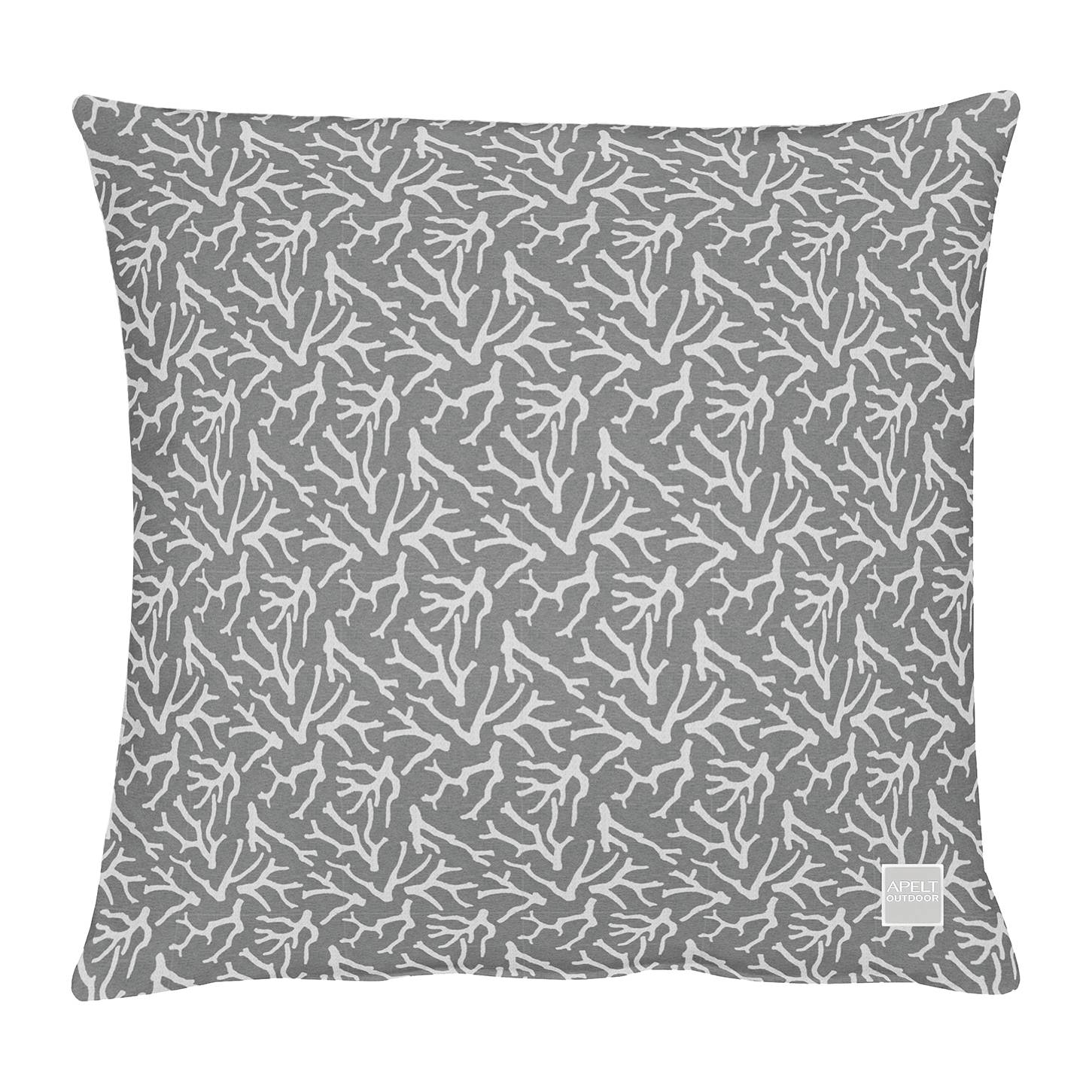 home24 Apelt Dekokissen 3970 Grau 45x45 cm (BxH) Kunstfaser