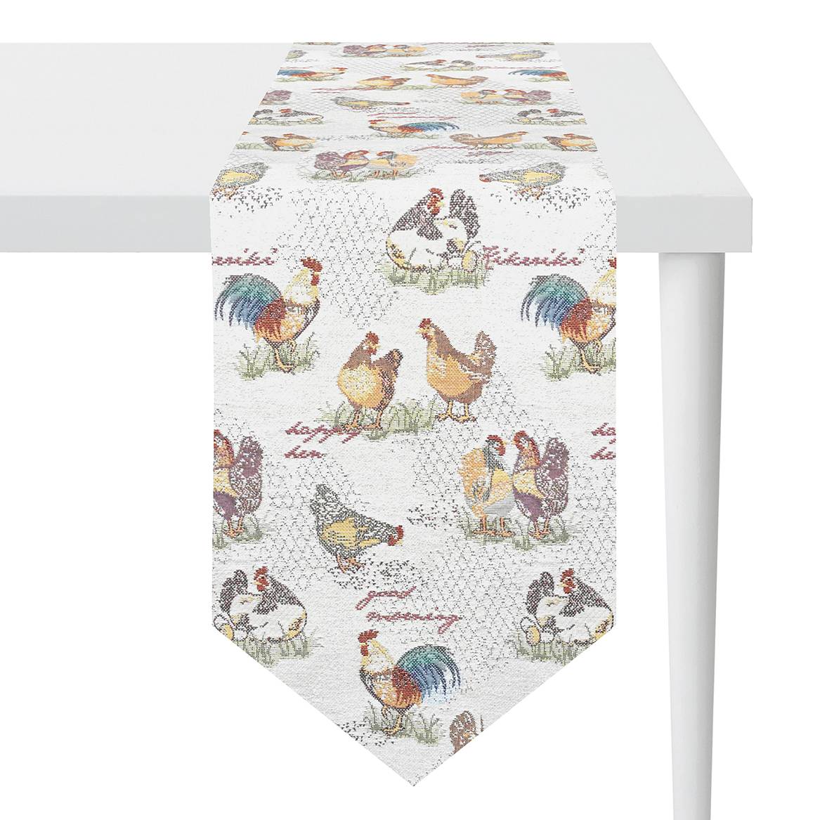 home24 Apelt Tischband 6902 Natur/Mehrfarbig Mischgewebe 32x175 cm (BxT)