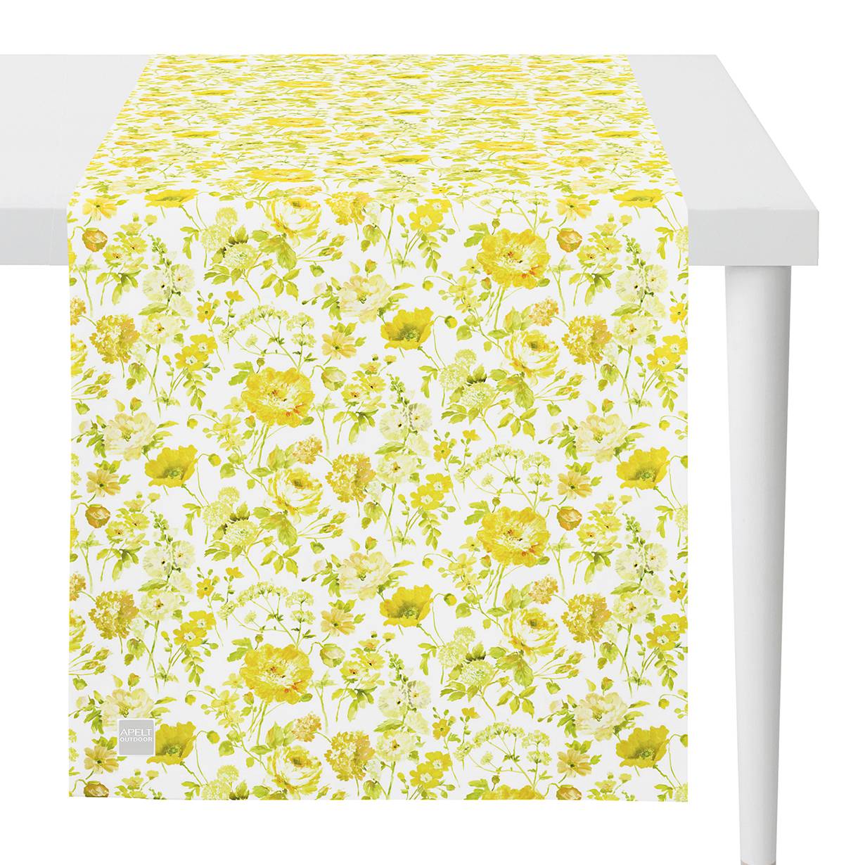 home24 Apelt Tischläufer 6911 Weiß/Gelb Mischgewebe 48x140 cm (BxT)