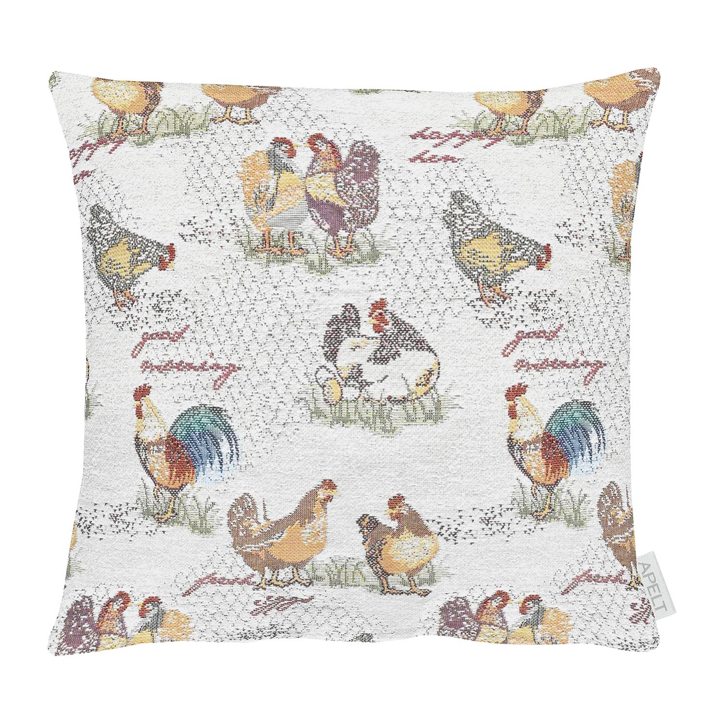 home24 Apelt Dekokissen 6902 Natur/Mehrfarbig 39x39 cm (BxH) Mischgewebe