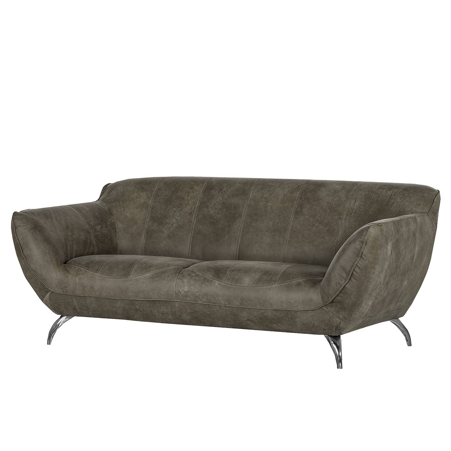 home24 loftscape Sofa Astley 2-Sitzer Muskat Echtleder 205x83x110 cm (BxHxT) Modern