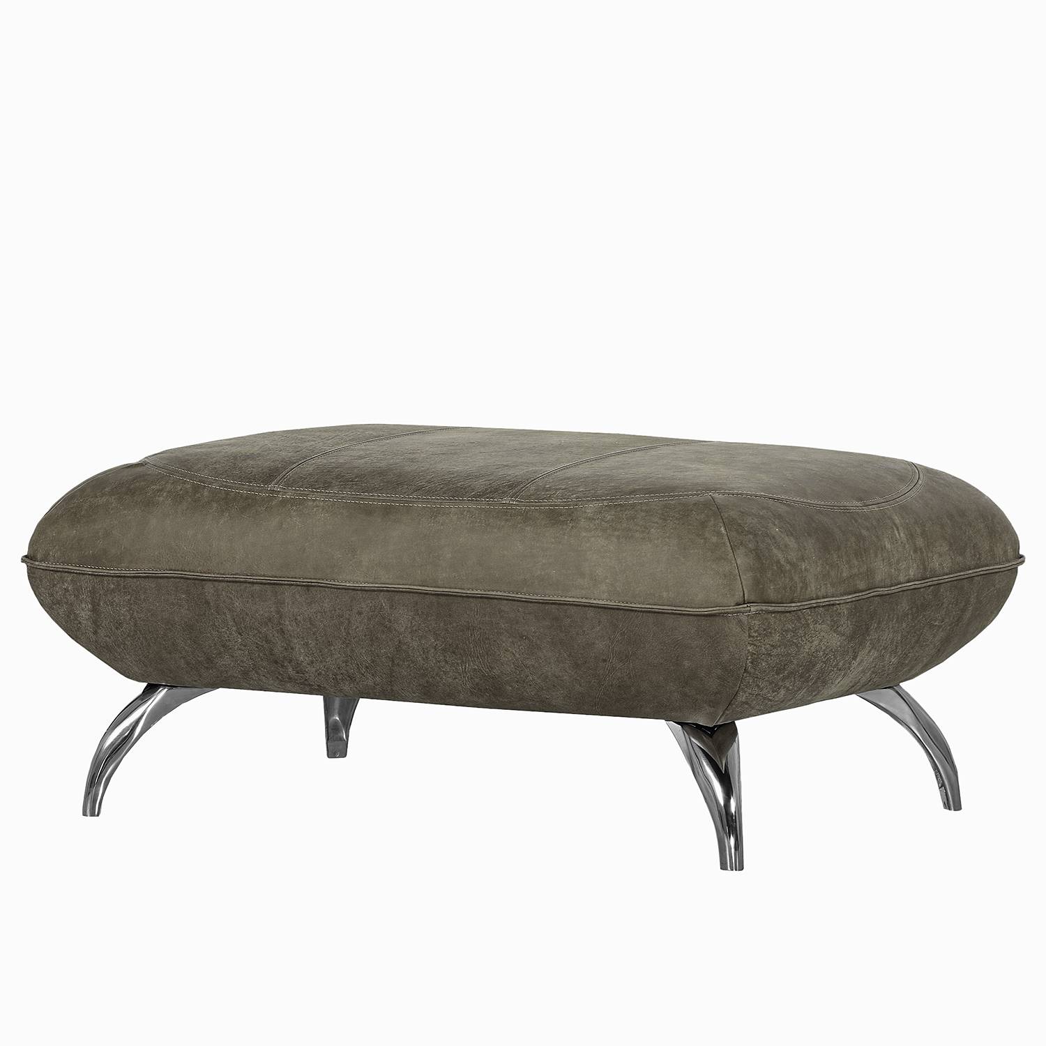 home24 loftscape Polsterhocker Astley Muskat Echtleder 95x43x65 cm (BxHxT) Modern