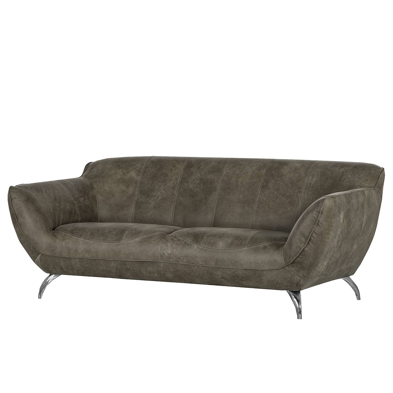 home24 loftscape Bigsofa Astley Muskat Echtleder 245x83x115 cm (BxHxT) Modern
