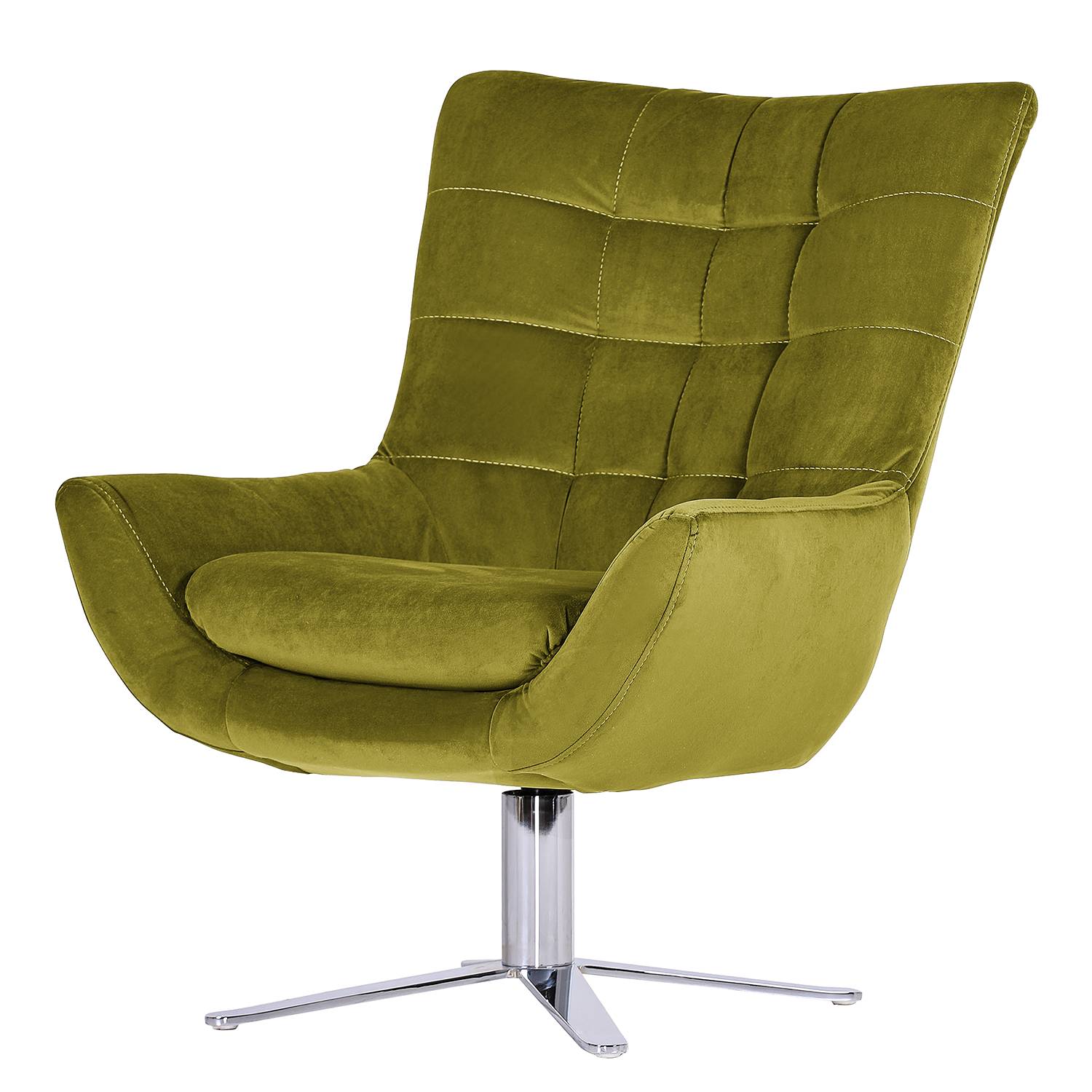 home24 loftscape Sessel Chassy II Avocado Microfaser 81x92x90 cm (BxHxT)