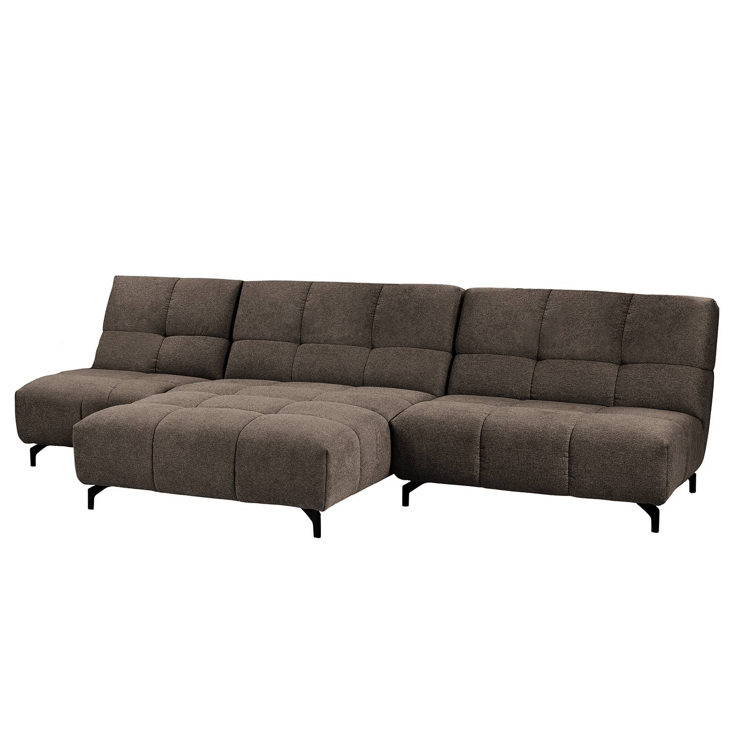 home24 Fredriks Ecksofa Bellmore III Taupe Microfaser 240x91x169 cm