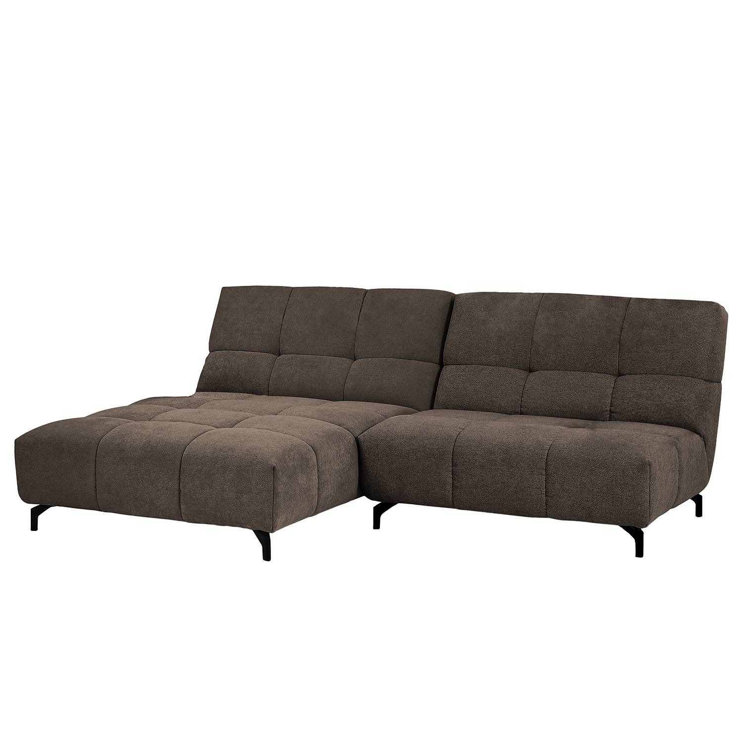 home24 Fredriks Ecksofa Bellmore II Hellgrau Microfaser 240x91x169 cm