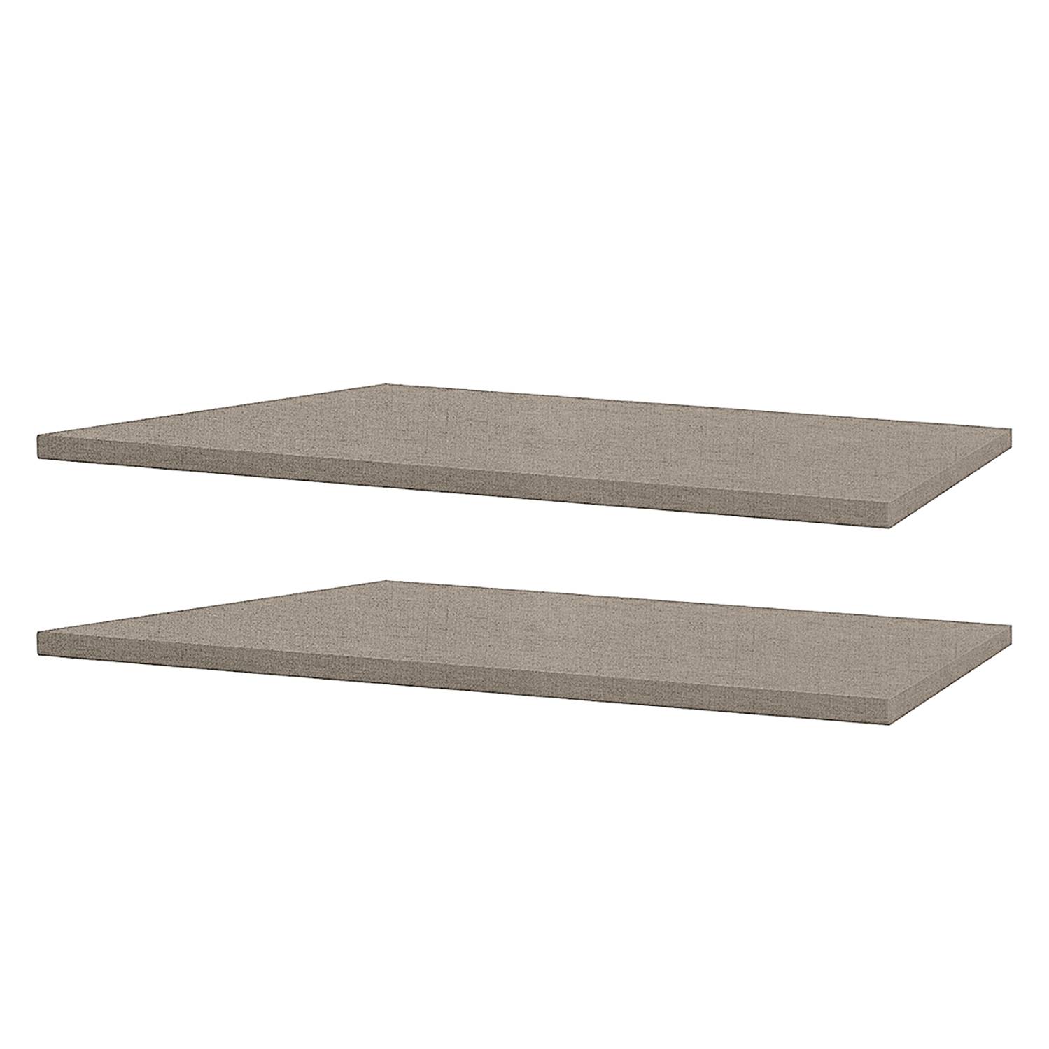 home24 45er Fachboden SKØP 2er Set Naturfarbene Leinenoptik 43x2,2x50 cm (BxHxT) Spanplatte Modern