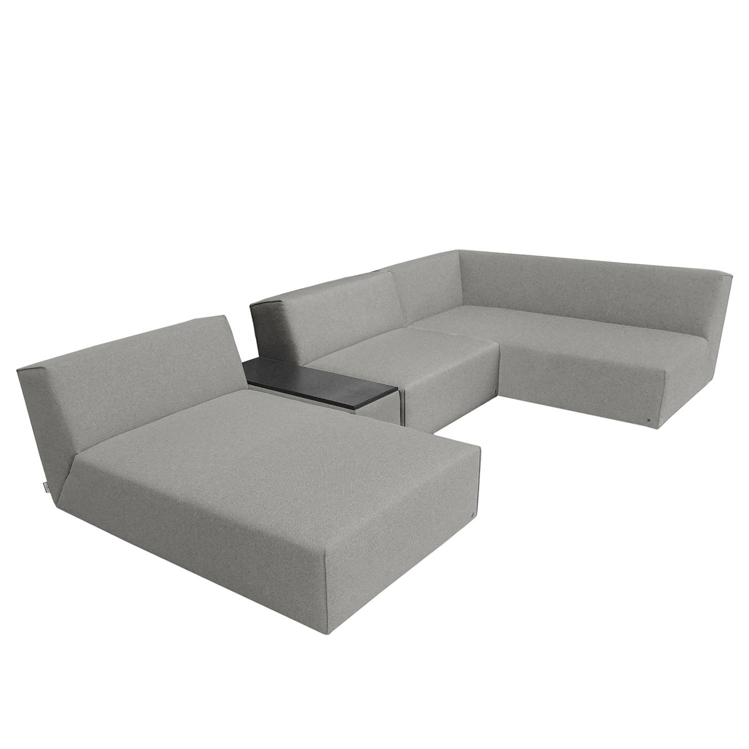 home24 Tom Tailor Wohnlandschaft Elements III Granit 100% Polyester 327x70x190 cm (BxHxT) Modern