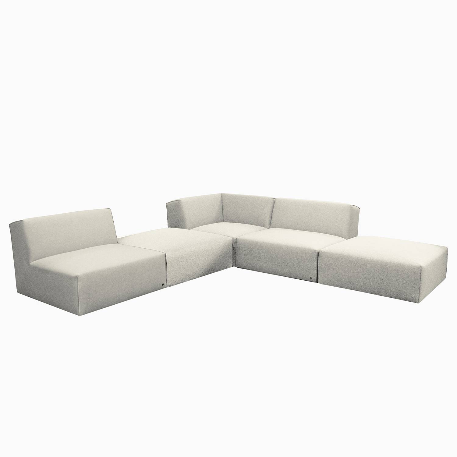 home24 Tom Tailor Ecksofa Elements VIII Hellbeige 100% Polyester 287x70x287 cm