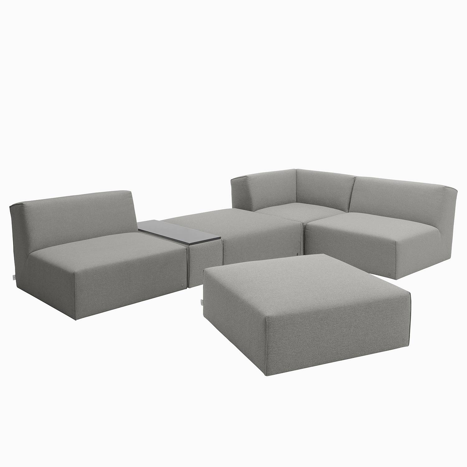 home24 Tom Tailor Ecksofa Elements XI Granit 100% Polyester 322x70x193 cm