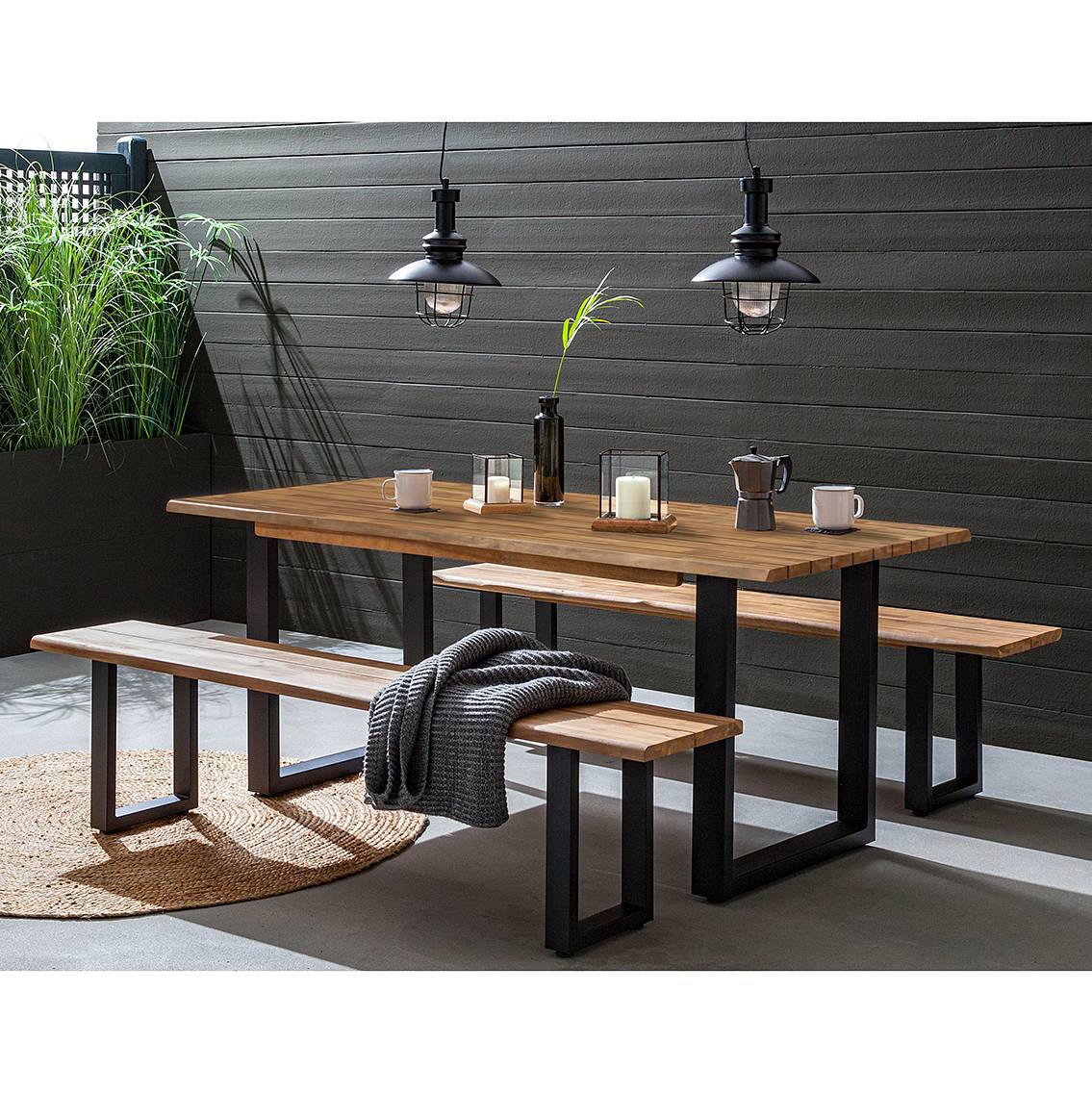 home24 Gartenessgruppe Edgewood (3-teilig)