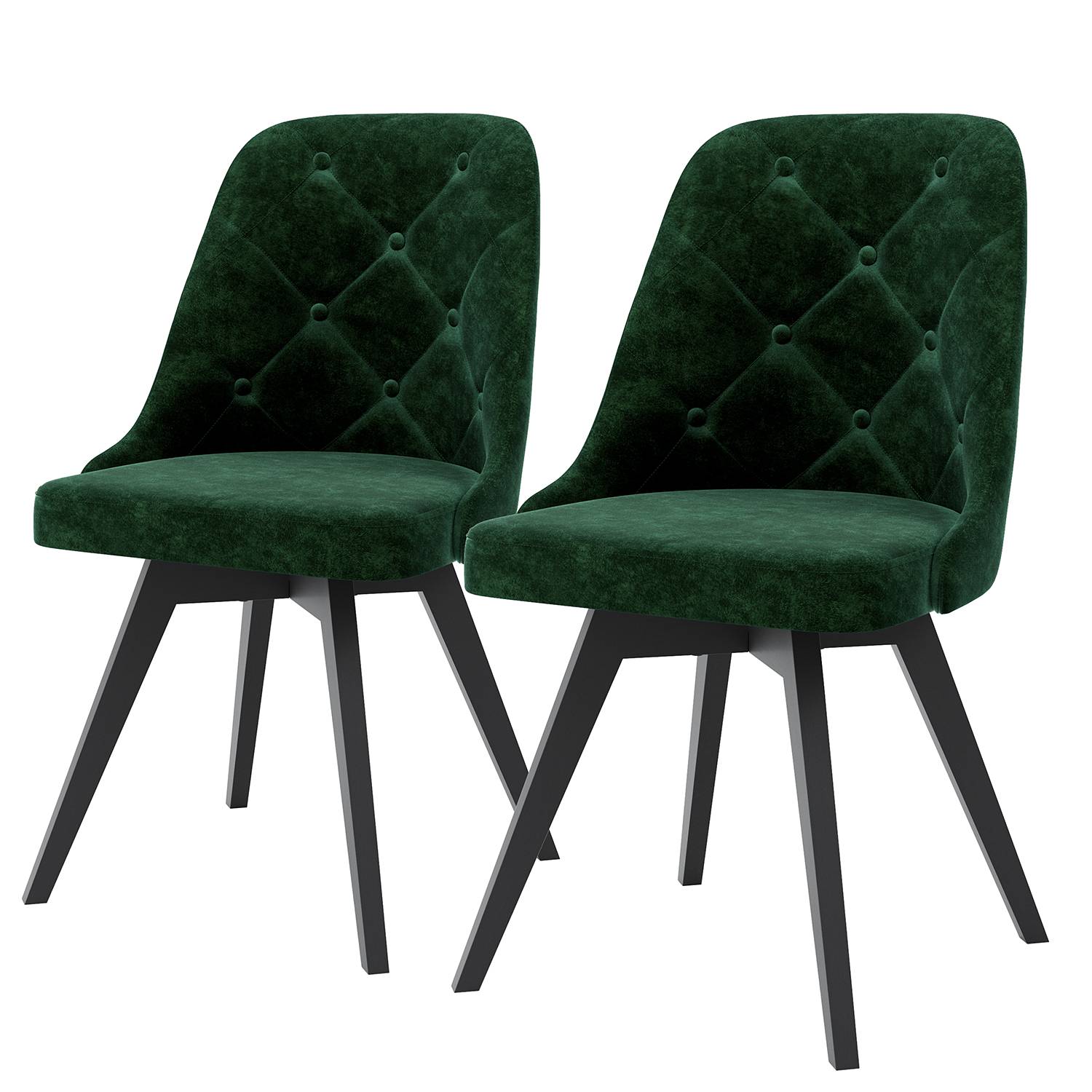 Home24 Gestoffeerde stoelen Lux I (set van 2), Tenzo