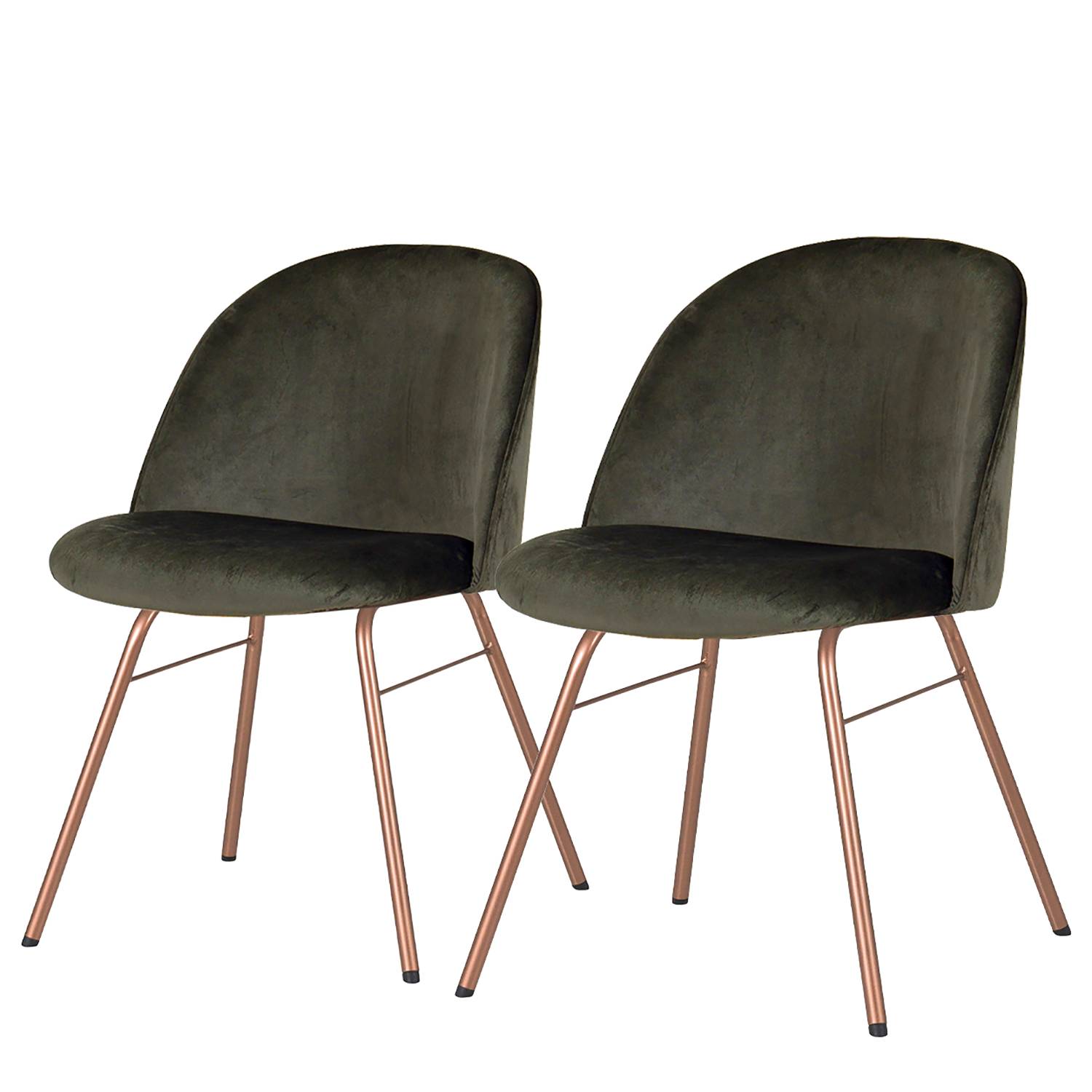 Chaises capitonnées Ally I (lot de 2)