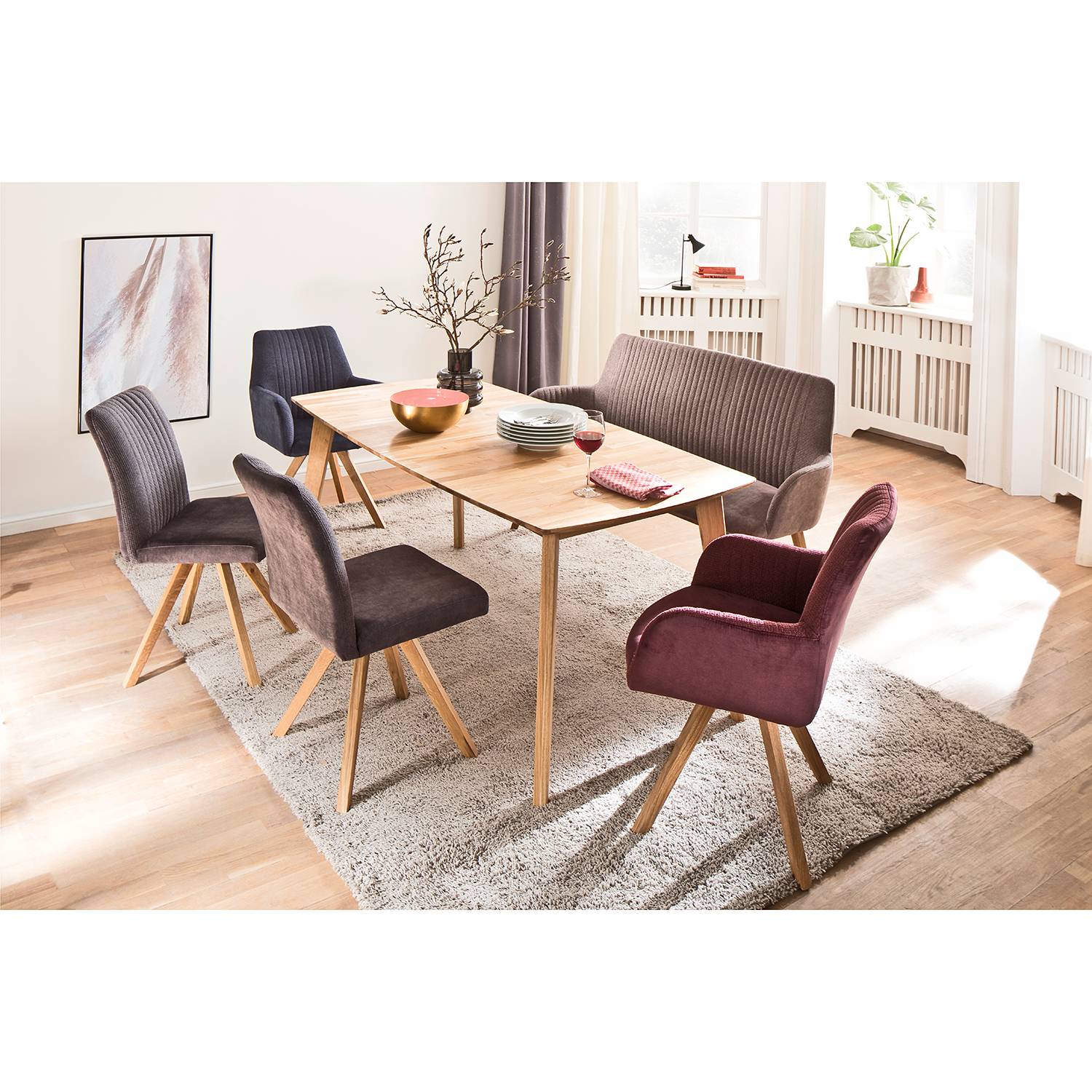 home24 Polsterstuhl Ondes (2er-Set)