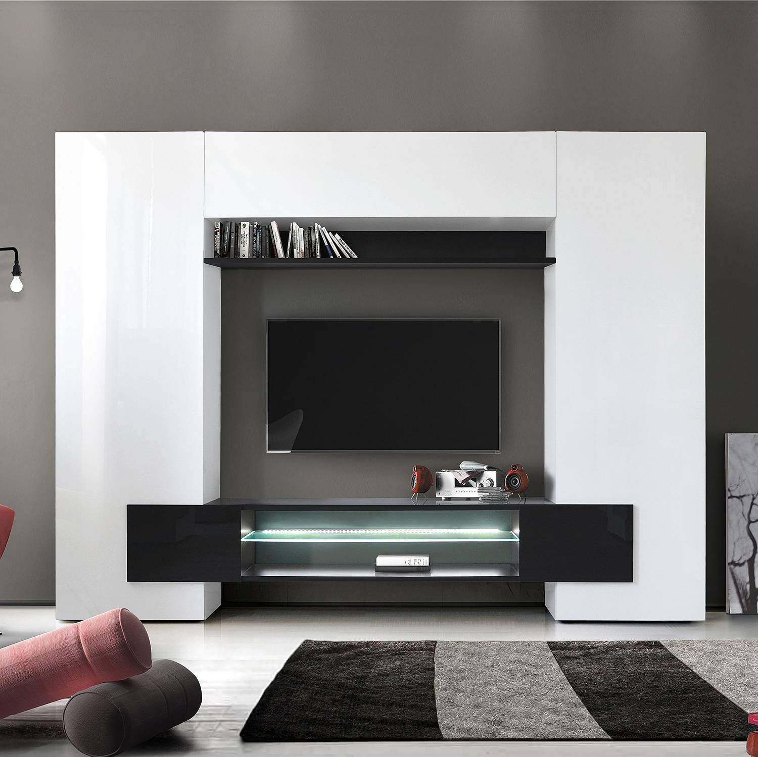 Meubles TV muraux Incastro I (5 élém.)