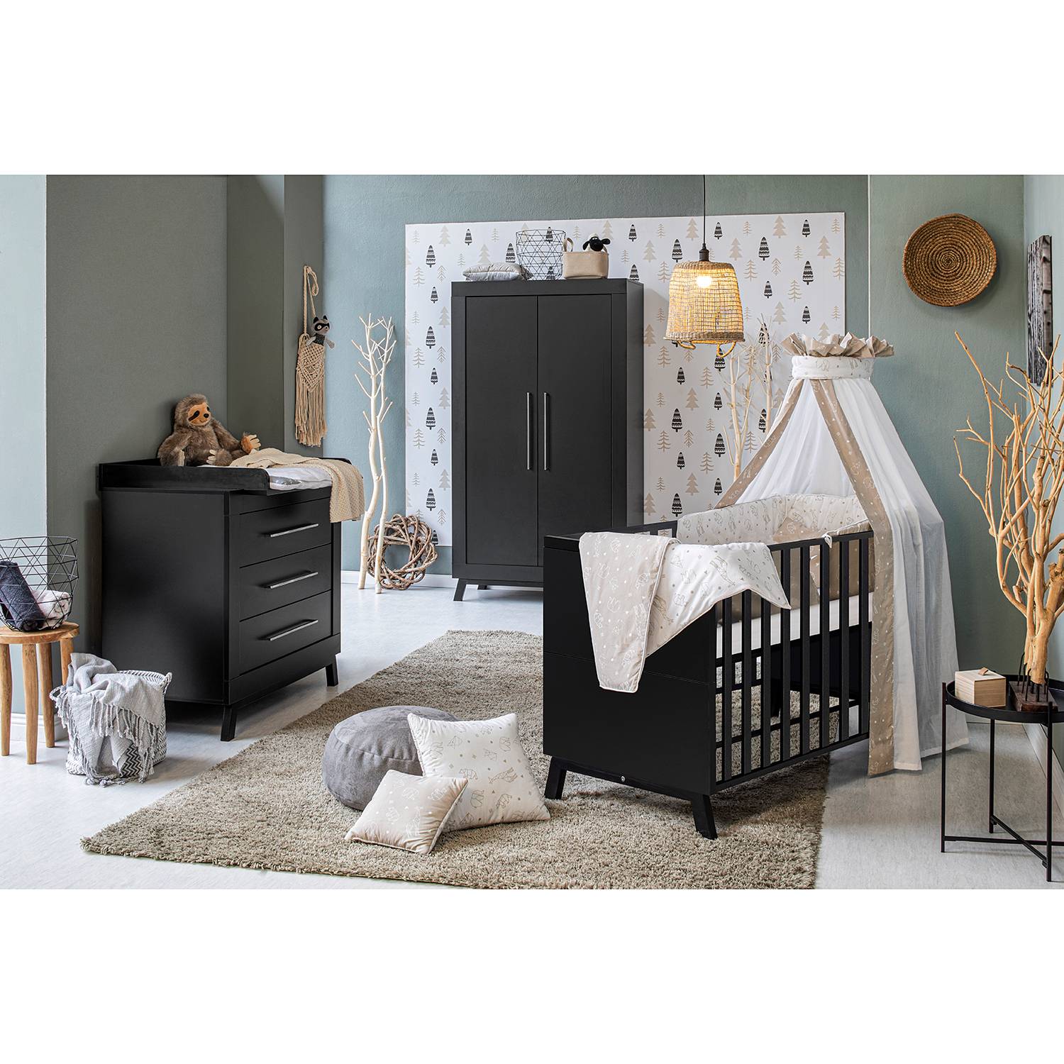 Chambre enfant Miami Black I (3 élém.)