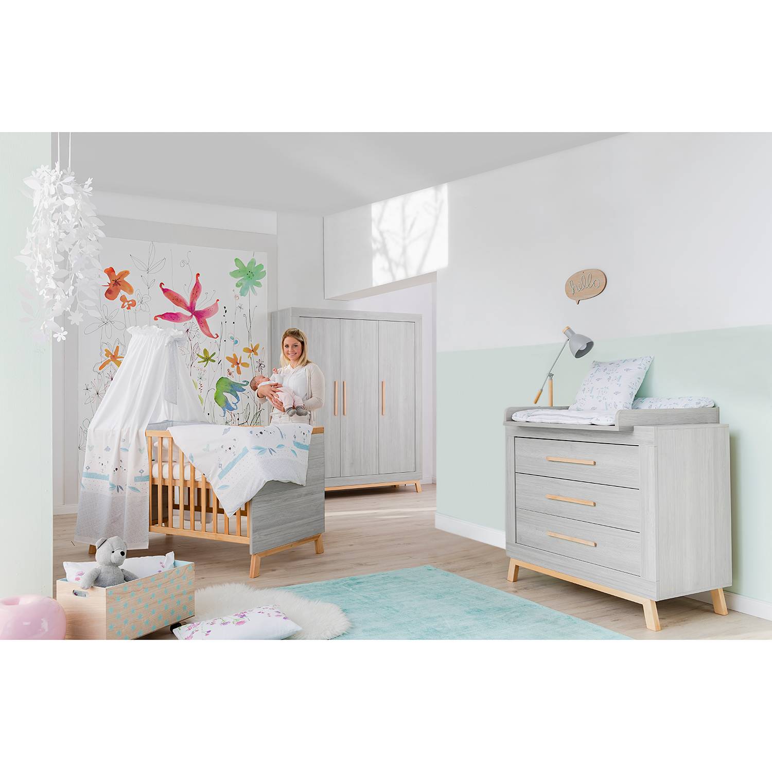 Chambre enfant Miami White (3 éléments)