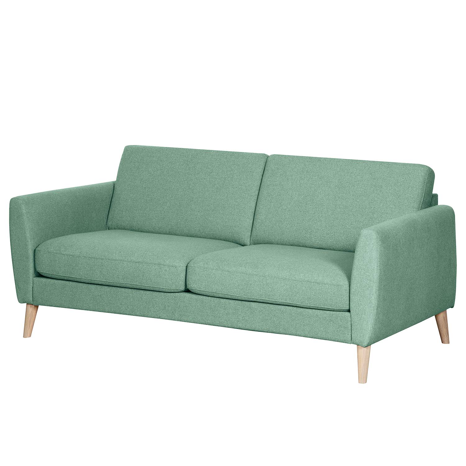 home24 Mørteens Sofa Kustavi 2,5-Sitzer Mintgrün Polyester 190x80x90 cm (BxHxT) Skandi