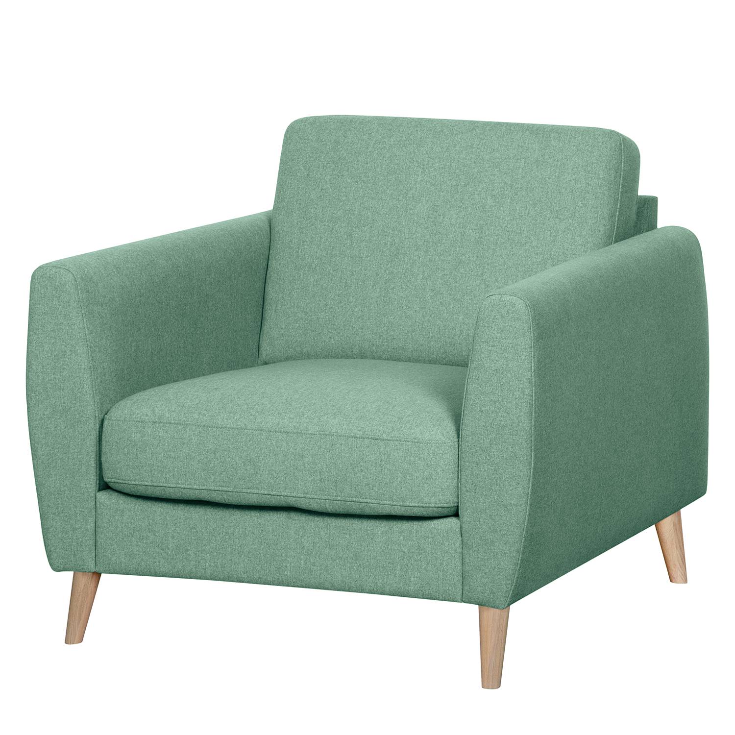 home24 Mørteens Sessel Kustavi Mintgrün Polyester 90x80x90 cm (BxHxT)