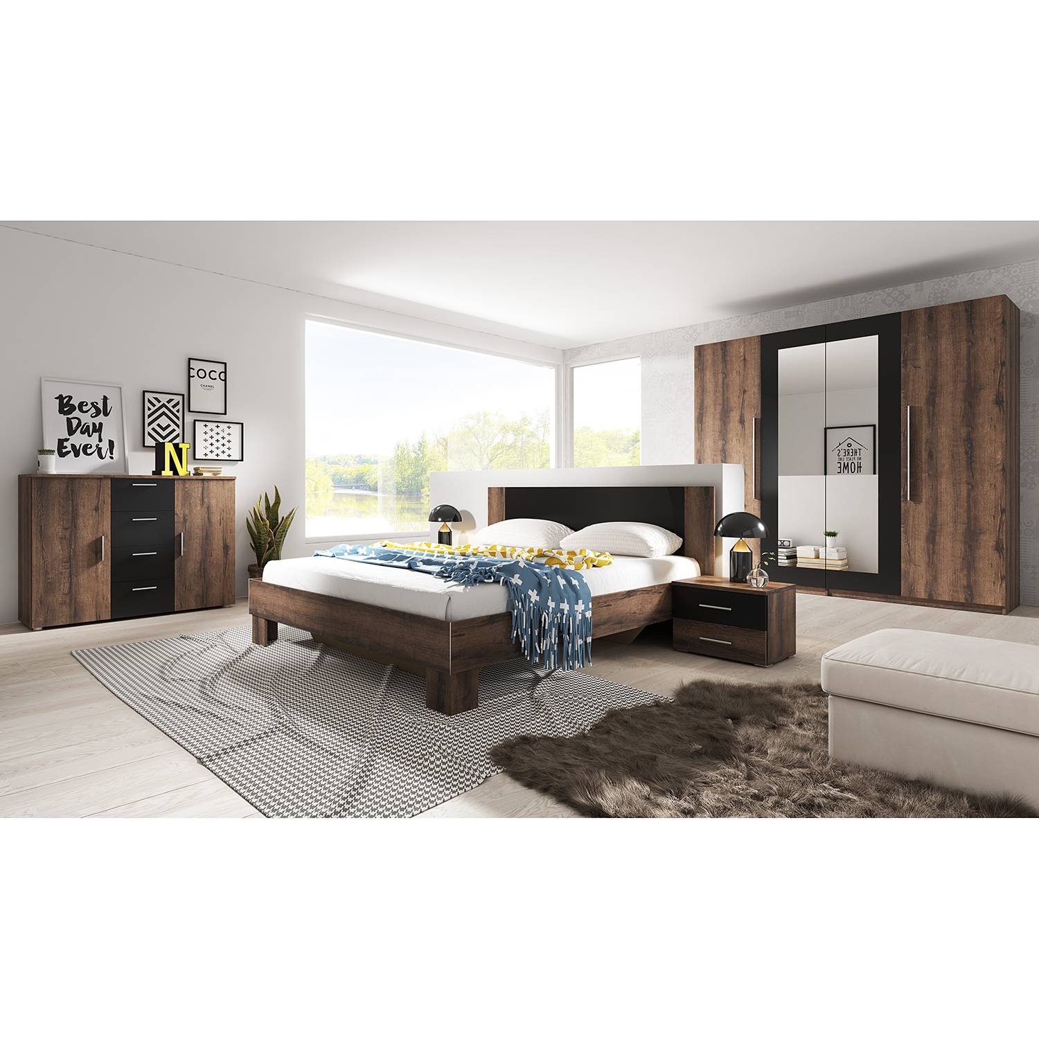 home24 Drehtürenschrank Richford