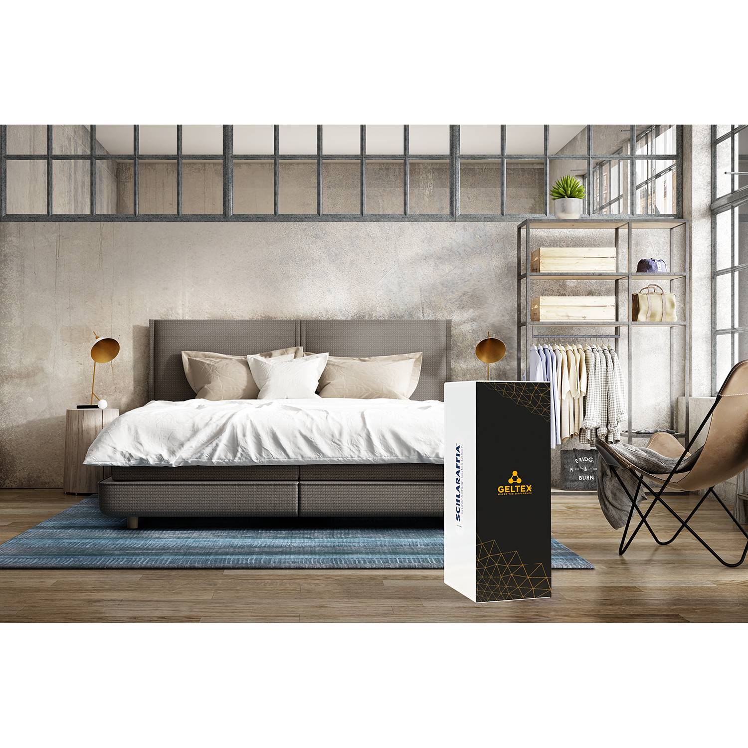 home24 Schlaraffia Gelmatratze Geltex Quantum 160x200 cm H3 7-Zonen Punktelastisch Hybrid-Schaum Weiß bis zu 100 kg
