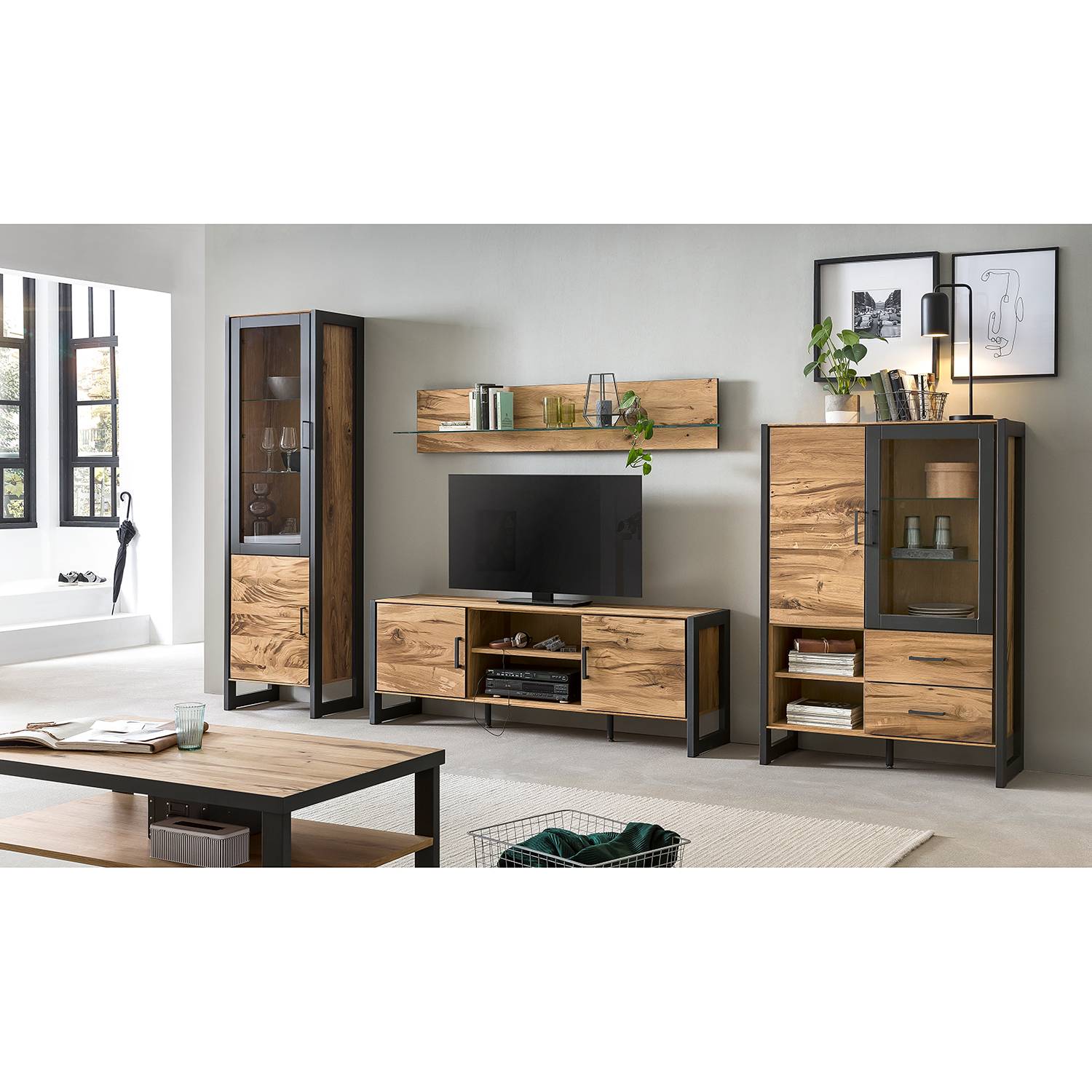 home24 Wandregal Ironwood