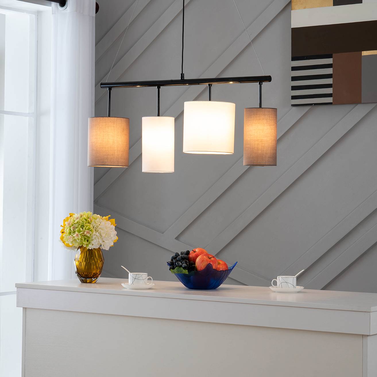 home24 Pendelleuchte Kamia I