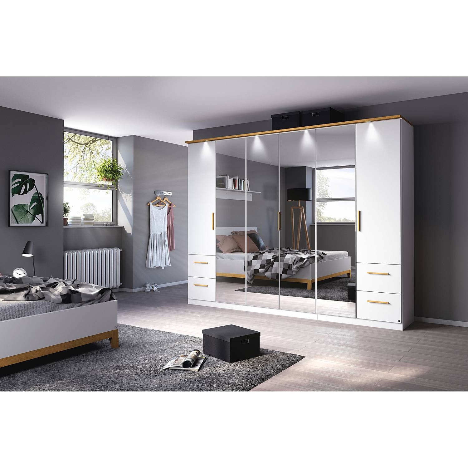 home24 Drehtürenschrank Carlsson II