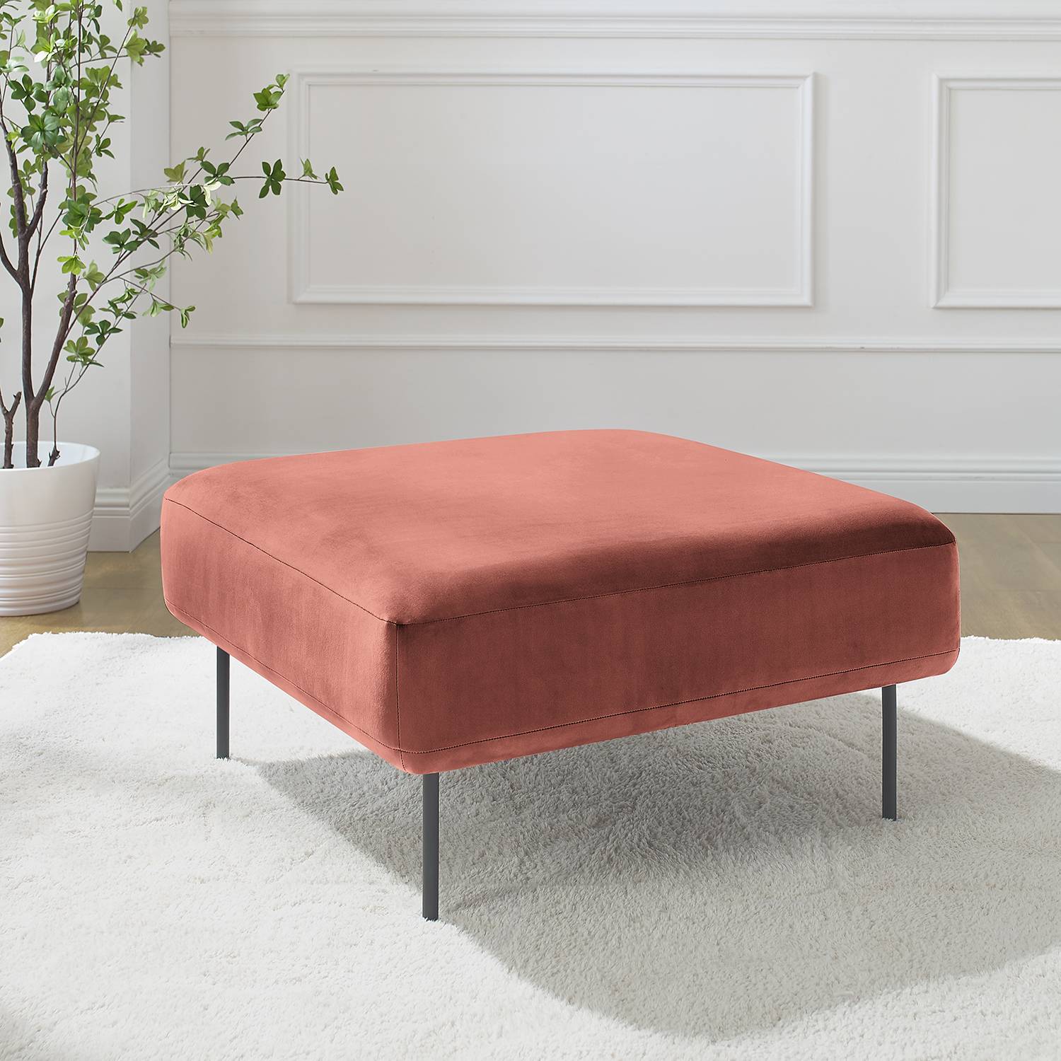 Repose-pieds capitonné Bleecker