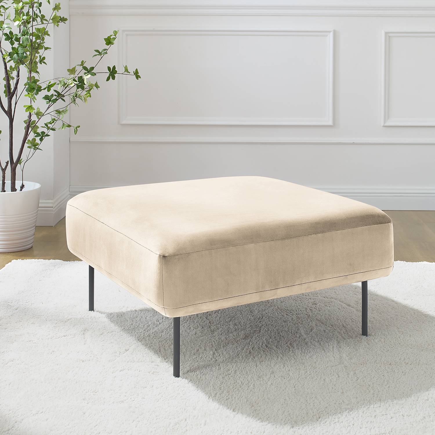 Repose-pieds capitonné Bleecker