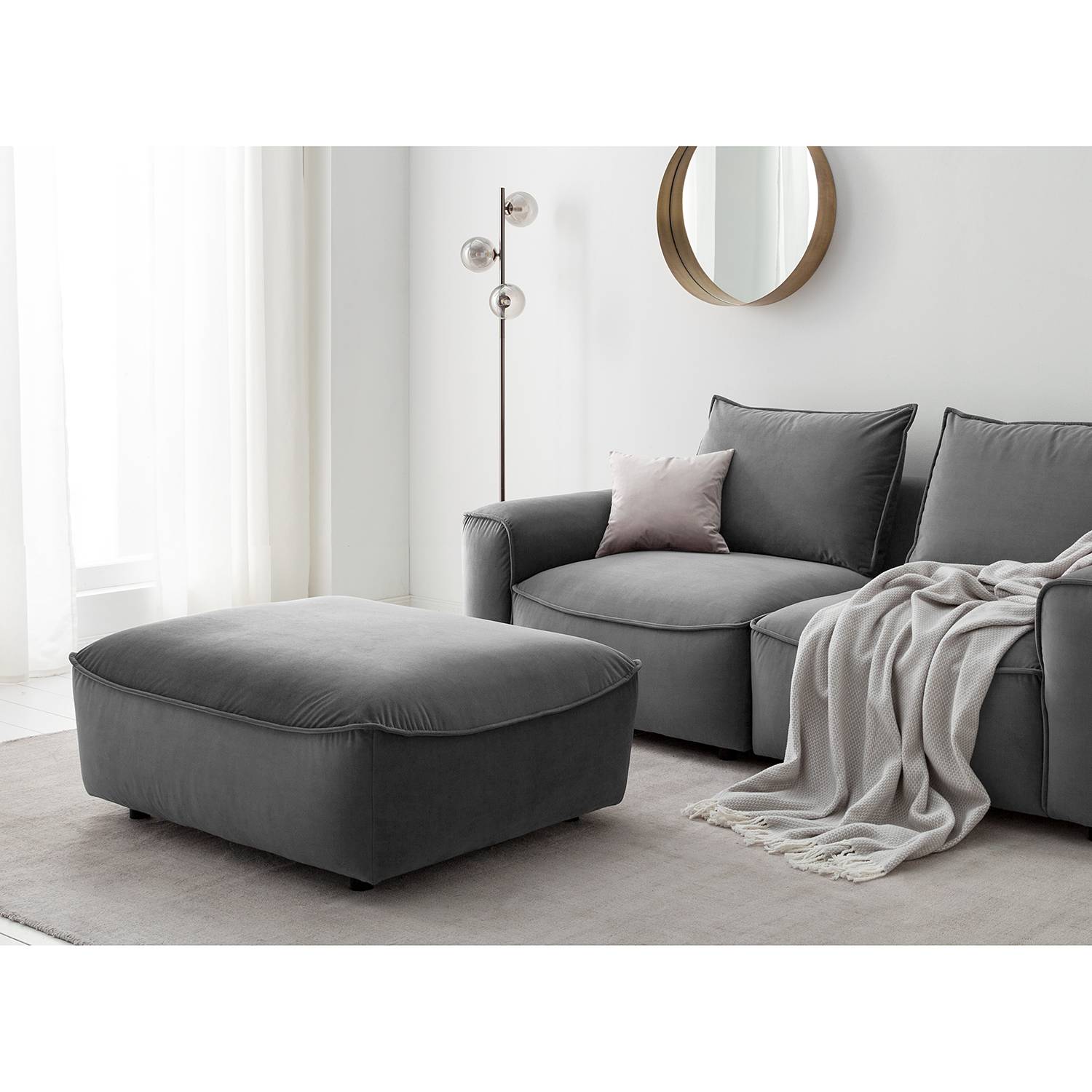 Repose-pieds capitonné Buckley