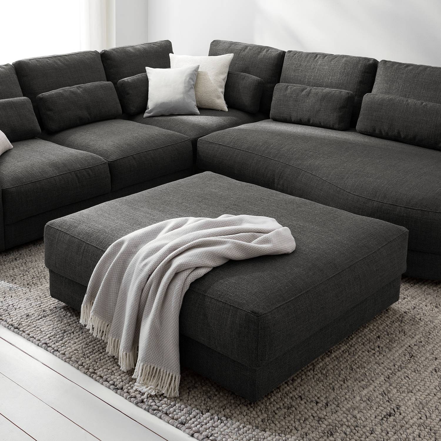 Repose-pieds capitonné Willows